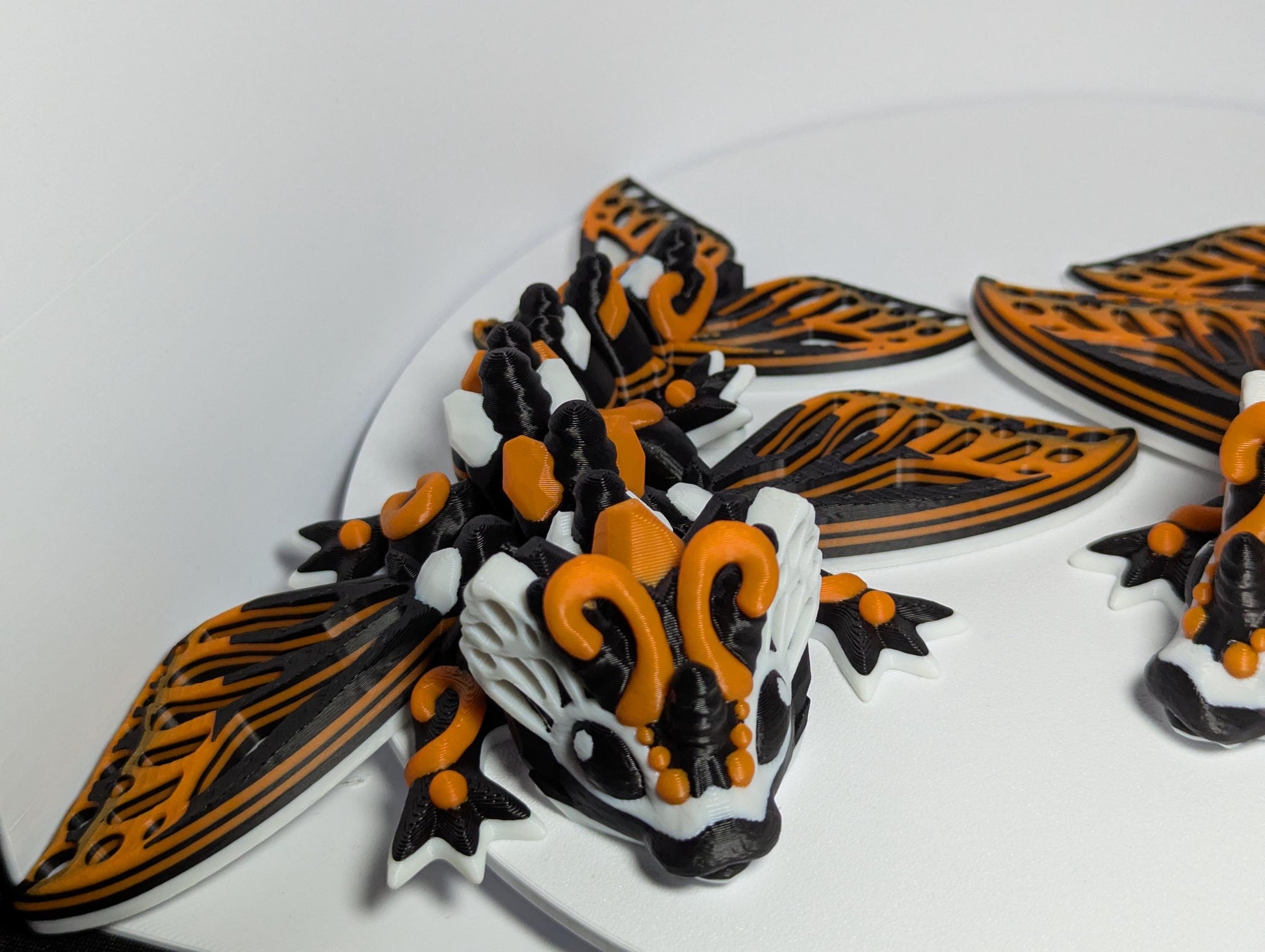 Monarch Butterfly Dragon 3D Printed Model | Fidget Articulated Creature Colorful Butterfly Dragon Figure ADHD and Anxiety Relief