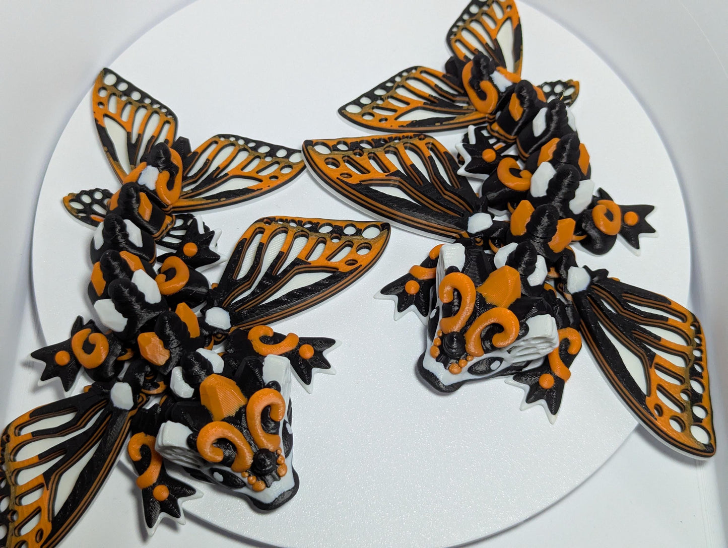 Monarch Butterfly Dragon 3D Printed Model | Fidget Articulated Creature Colorful Butterfly Dragon Figure ADHD and Anxiety Relief