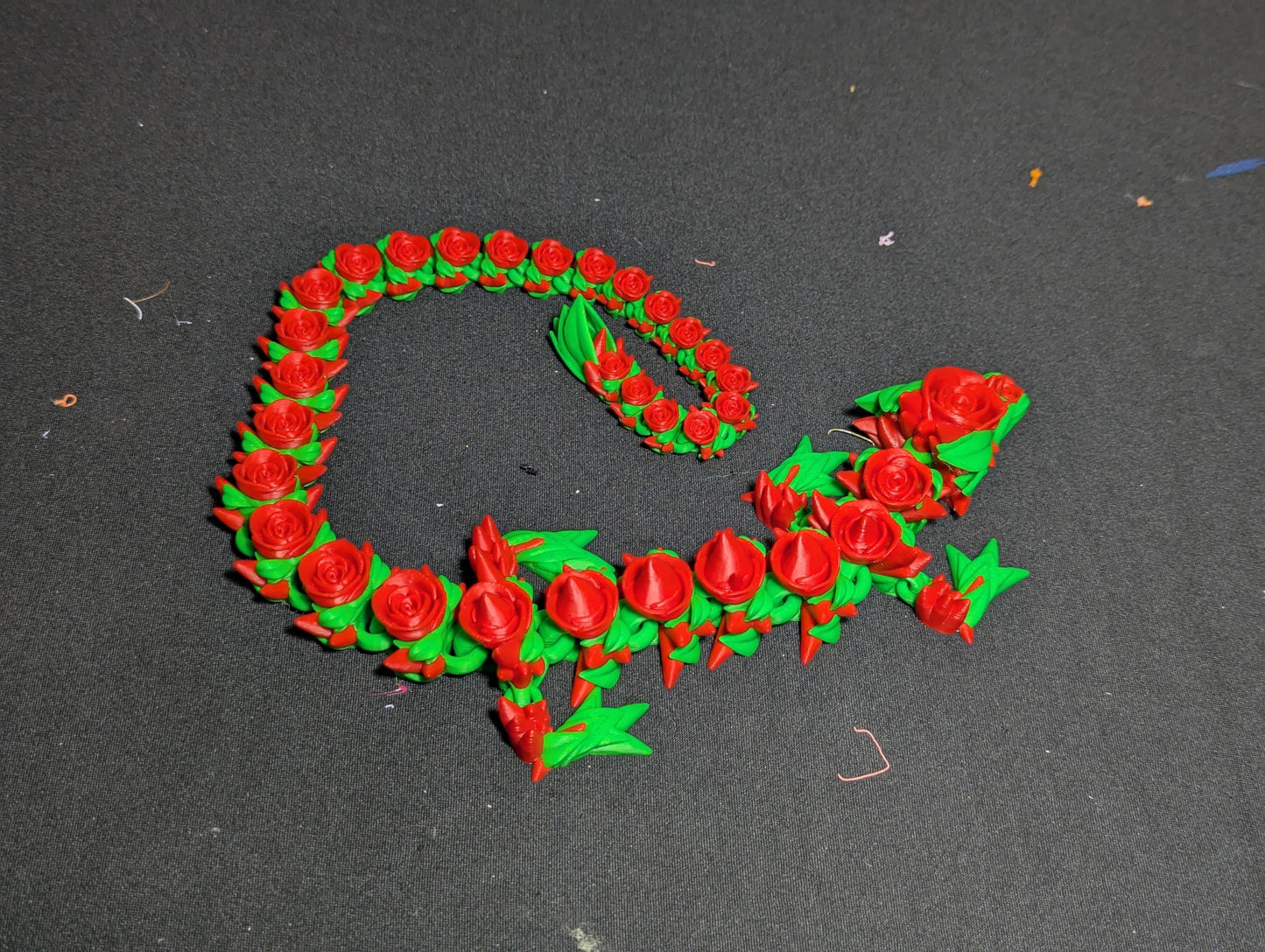Articulated Rose Dragon 3D Printed Flower Dragon Multi-color Figure fantasy Rose Dragon Flexible Sensory Toy, Stress and Anxiety Relief