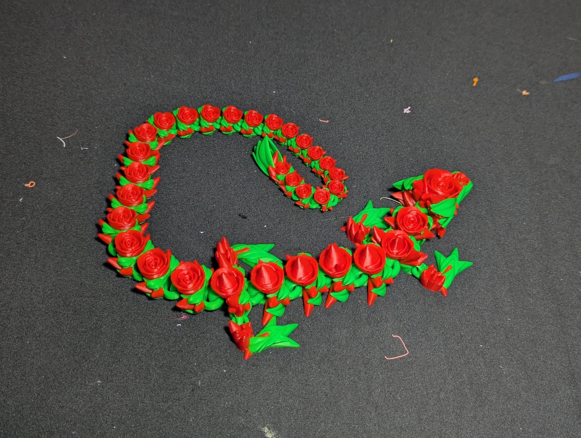 Articulated Rose Dragon 3D Printed Flower Dragon Multi-color Figure fantasy Rose Dragon Flexible Sensory Toy, Stress and Anxiety Relief