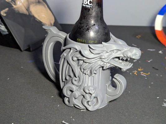Mythical Dragon Tankard Dragon Can Holder Mug Fierce Gothic Draconian Drink Mug, Fire-Breather’s Tankard – Holds Soda, Beer, & Battle Spirit