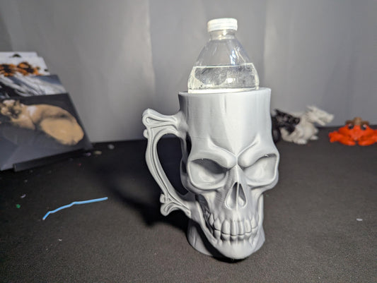 Skeleton Skull Drink Mug | 3D Printed Gothic Cup Holder | Spooky Decor or Gift Gothic 3D Printed Skull Holder | Creepy Desk or Shelf Decor