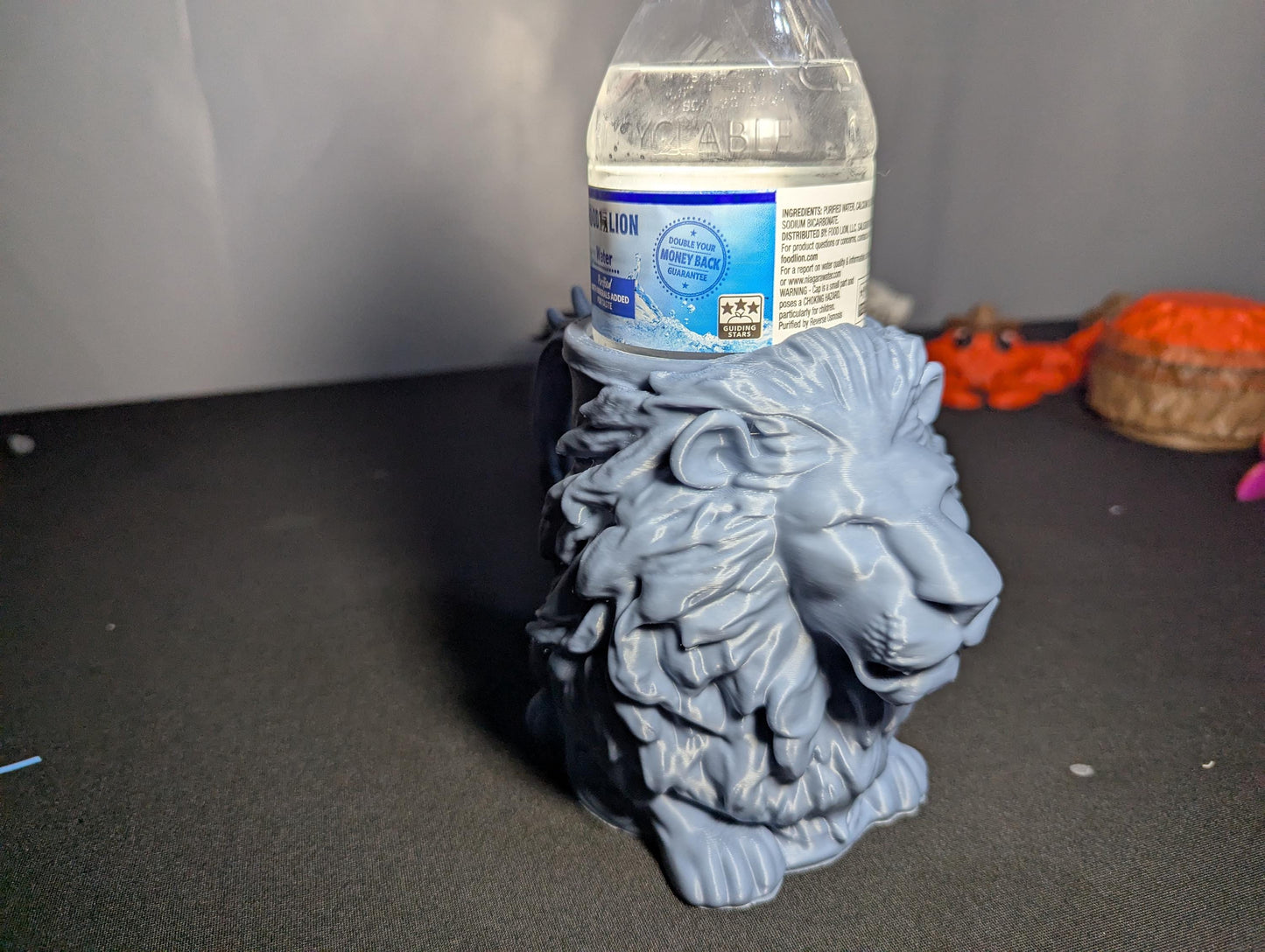 Lion Head Can Holder | 3D Printed Regal Lion Drink or Bottle Stand | Majestic Lion Head Bottle Holder | Noble Lion Gift Idea