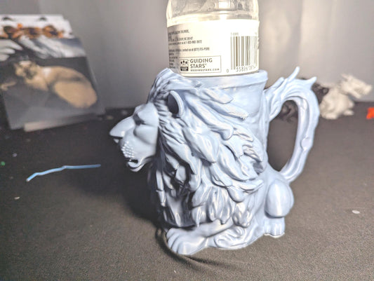 Lion Head Can Holder | 3D Printed Regal Lion Drink or Bottle Stand | Majestic Lion Head Bottle Holder | Noble Lion Gift Idea