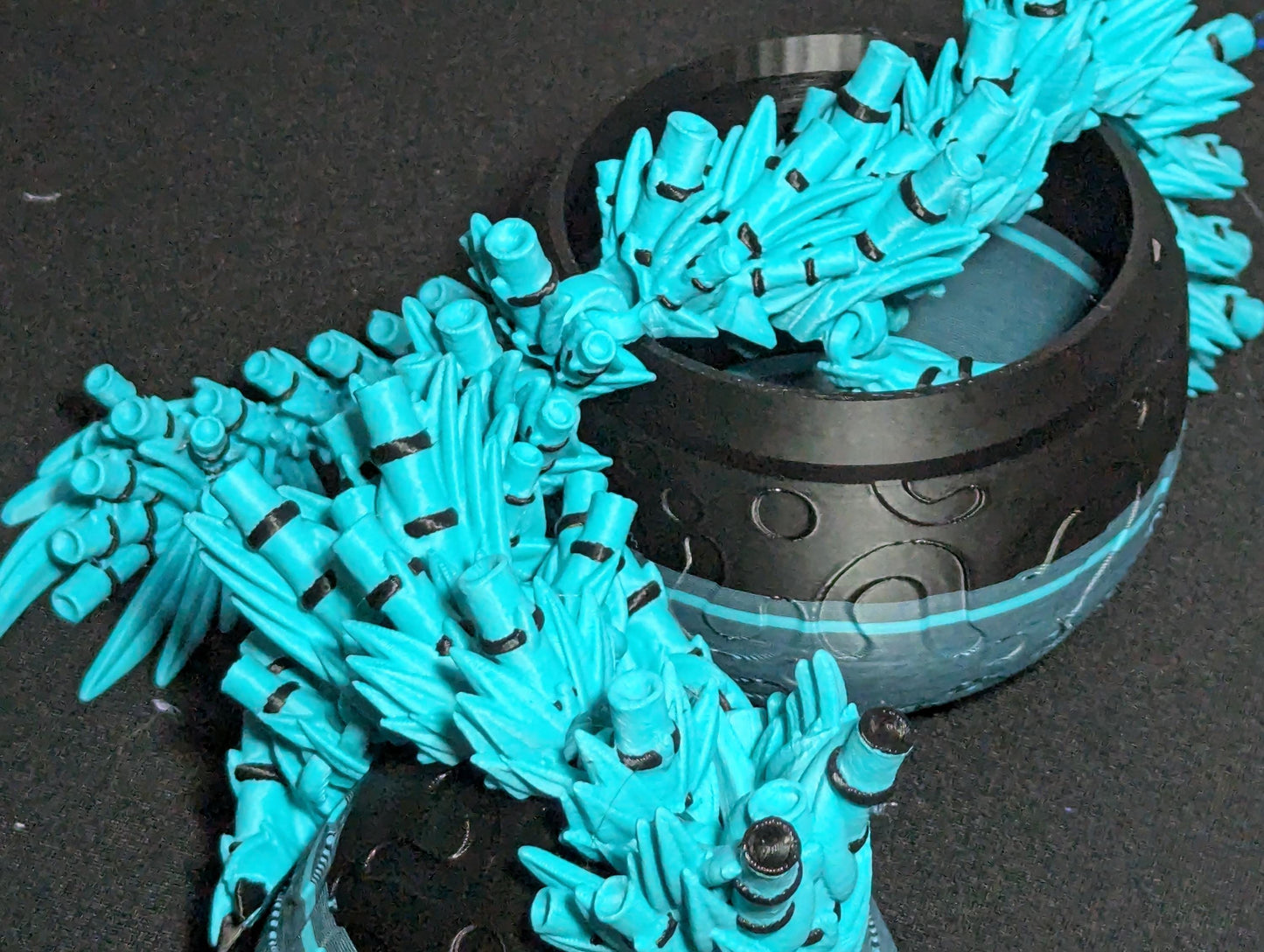 3D Printed Bamboo Dragon Figurine, Articulating Fidget Toy, Cute Desk Decor, Fantasy Gifts, Custom Made to Order, Stress and Anxiety Relief