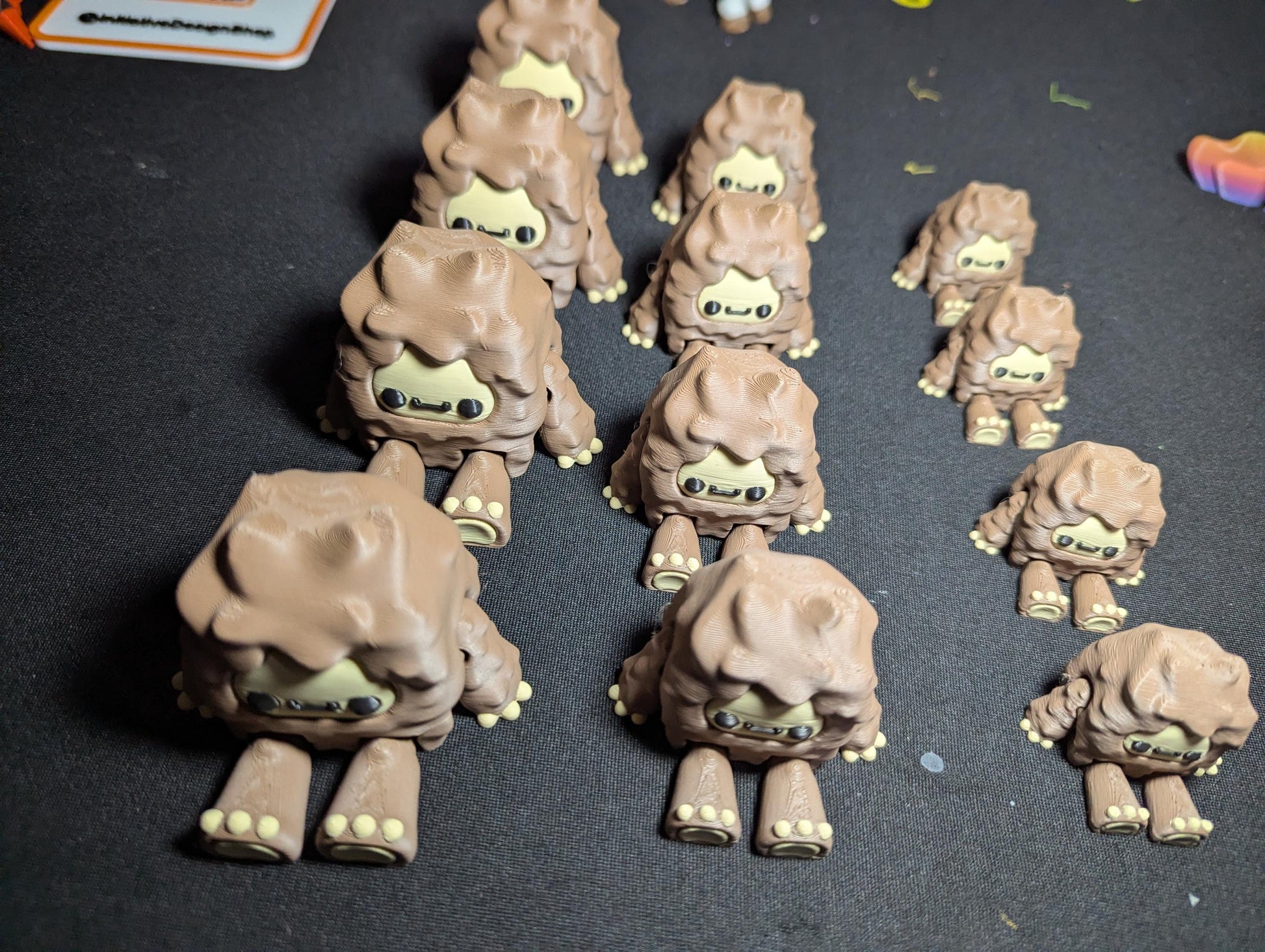 Cute Bigfoot Figurine – 3D Printed Sasquatch Creature in Multiple Sizes- Mini Bigfoot Toy- Tiny Bigfoot Family
