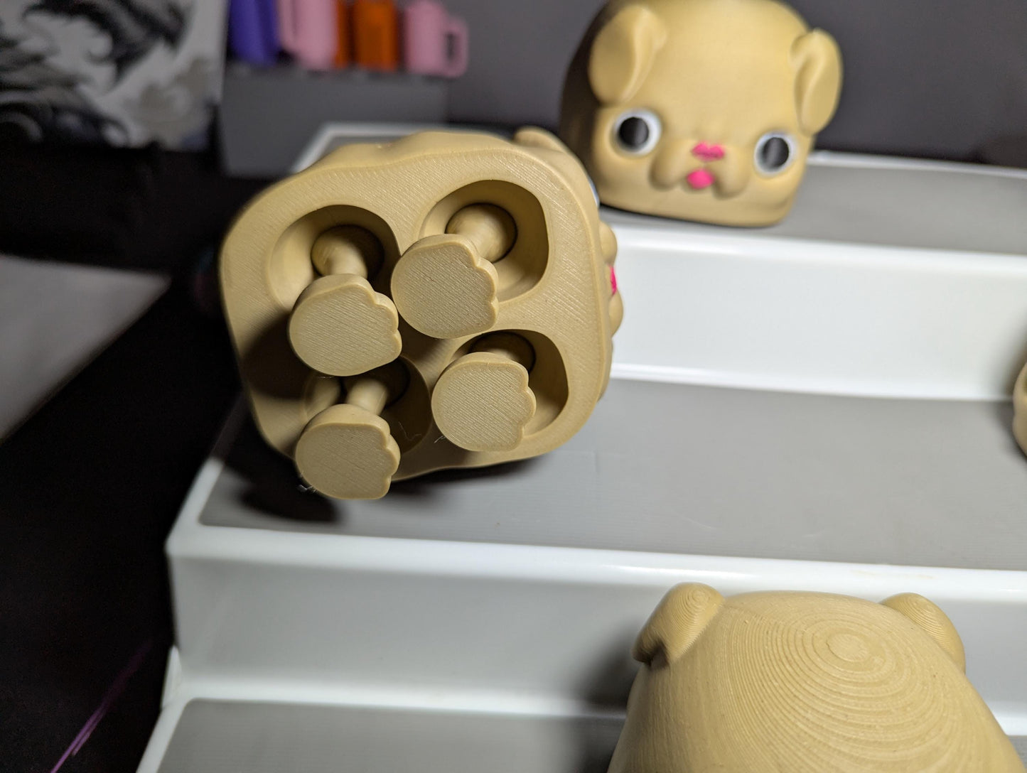 3D Printed Cute Pug Fidget Toy – Articulated Squishy Puppy Desk Buddy-Pug Flexi