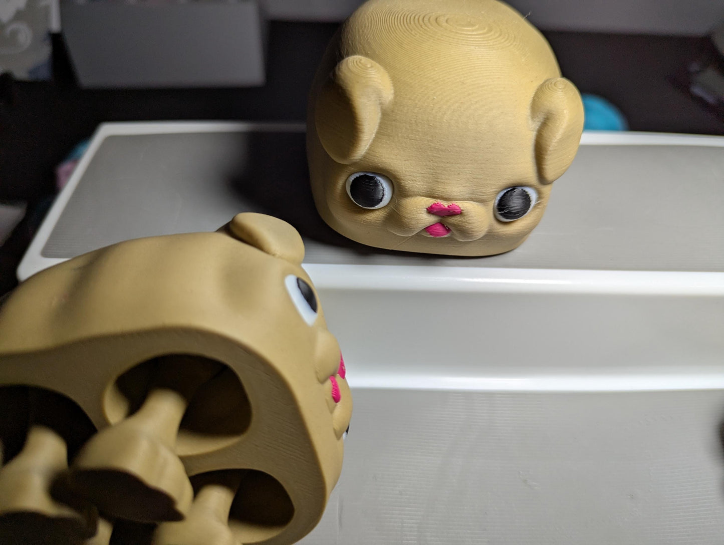 3D Printed Cute Pug Fidget Toy – Articulated Squishy Puppy Desk Buddy-Pug Flexi