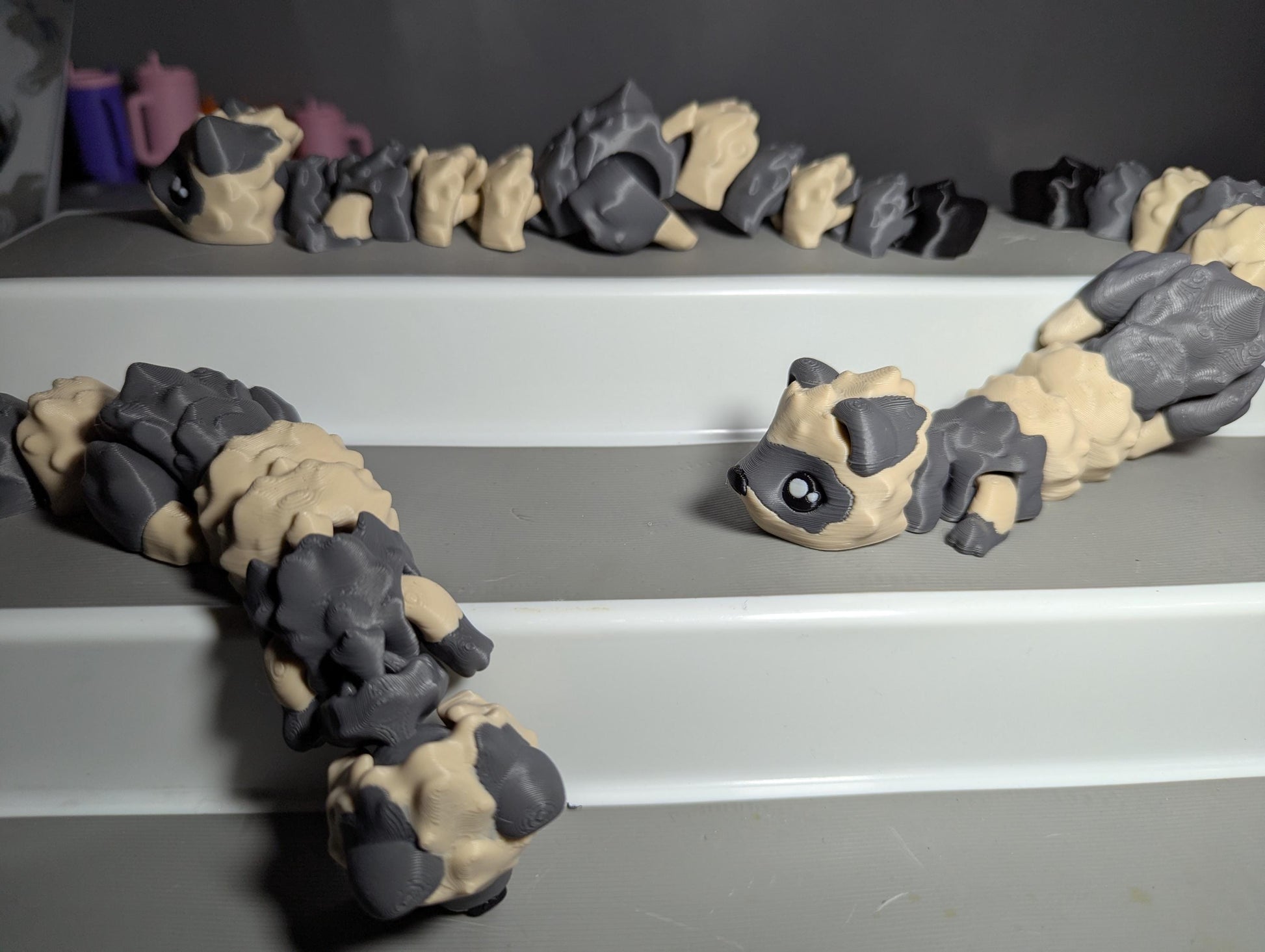 3D Printed Articulated Ferret Fidget Toy – Flexible Ferret Desk Pet, Cute Stress Relief Animal Gift, Fun Collectible for Ferret Lovers