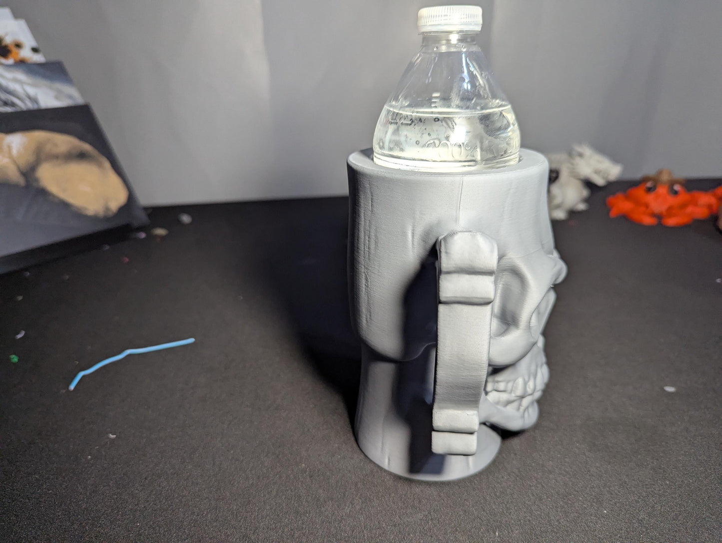 Skeleton Skull Drink Mug | 3D Printed Gothic Cup Holder | Spooky Decor or Gift Gothic 3D Printed Skull Holder | Creepy Desk or Shelf Decor