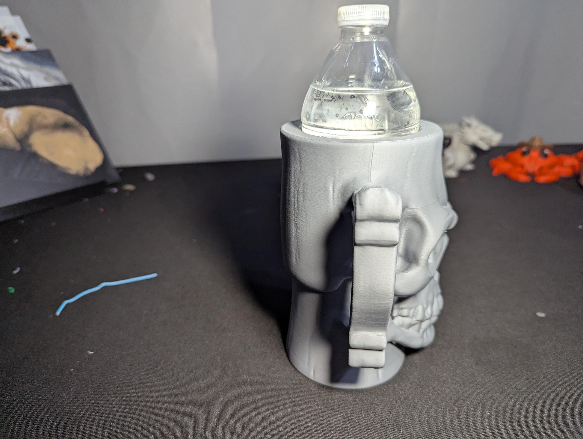 Skeleton Skull Drink Mug | 3D Printed Gothic Cup Holder | Spooky Decor or Gift Gothic 3D Printed Skull Holder | Creepy Desk or Shelf Decor
