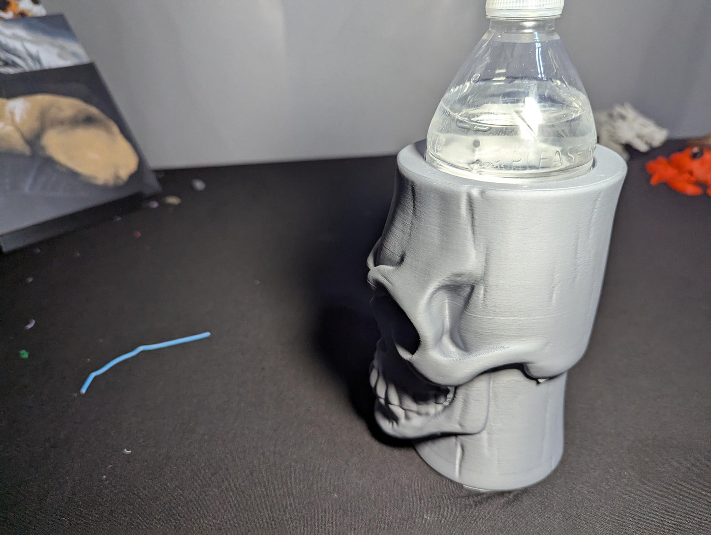 Skeleton Skull Drink Mug | 3D Printed Gothic Cup Holder | Spooky Decor or Gift Gothic 3D Printed Skull Holder | Creepy Desk or Shelf Decor