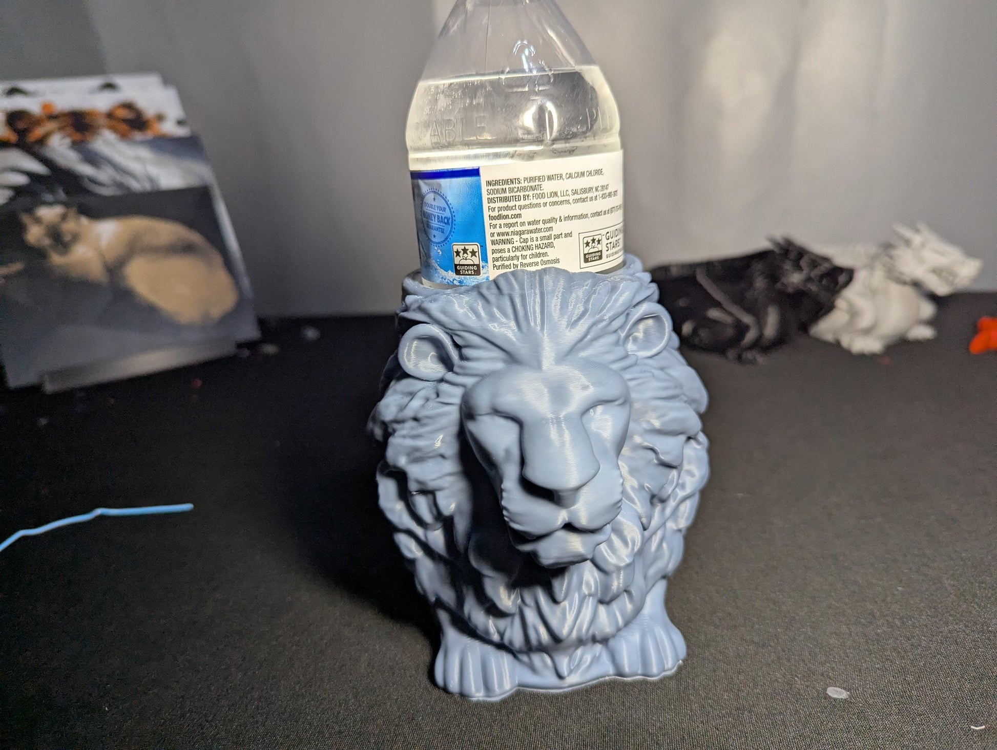Lion Head Can Holder | 3D Printed Regal Lion Drink or Bottle Stand | Majestic Lion Head Bottle Holder | Noble Lion Gift Idea