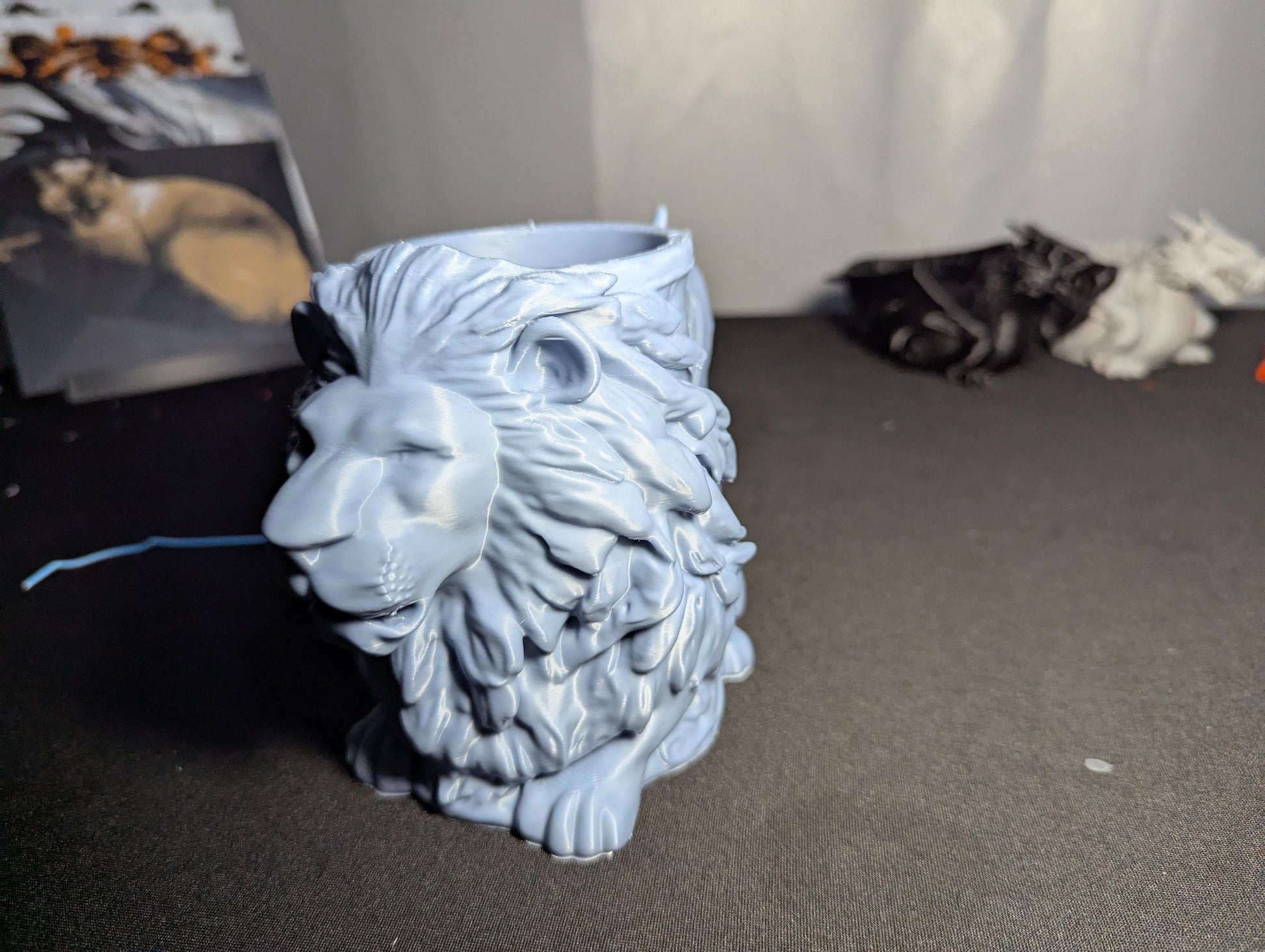 Lion Head Can Holder | 3D Printed Regal Lion Drink or Bottle Stand | Majestic Lion Head Bottle Holder | Noble Lion Gift Idea