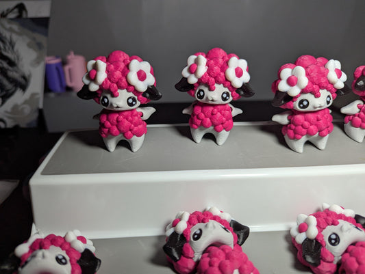 Mini Fantasy Sheep Figure – Cute Pink & White 3D Printed Collectible – Desk Buddy or Gift