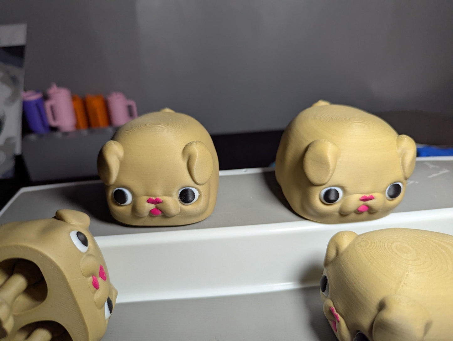 3D Printed Cute Pug Fidget Toy – Articulated Squishy Puppy Desk Buddy-Pug Flexi