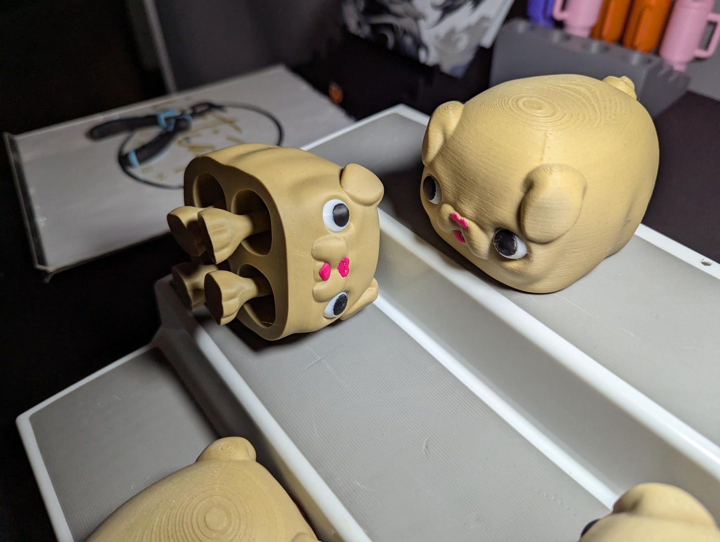 3D Printed Cute Pug Fidget Toy – Articulated Squishy Puppy Desk Buddy-Pug Flexi