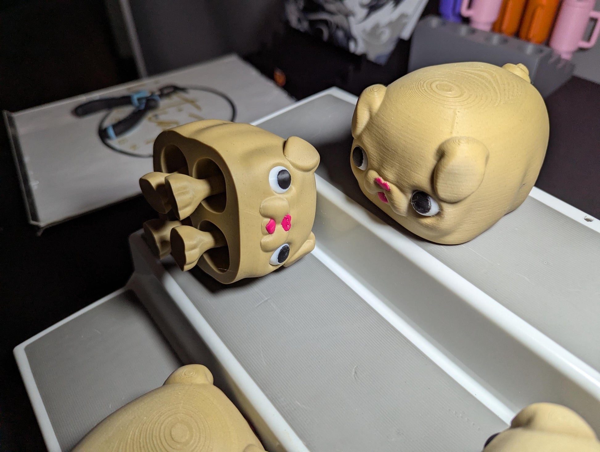 3D Printed Cute Pug Fidget Toy – Articulated Squishy Puppy Desk Buddy-Pug Flexi