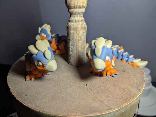 Velociraptor Mini Fidget Toy 3D Printed Articulated Dinosaur Flexible Raptor Prehistoric Animal Desk Pet