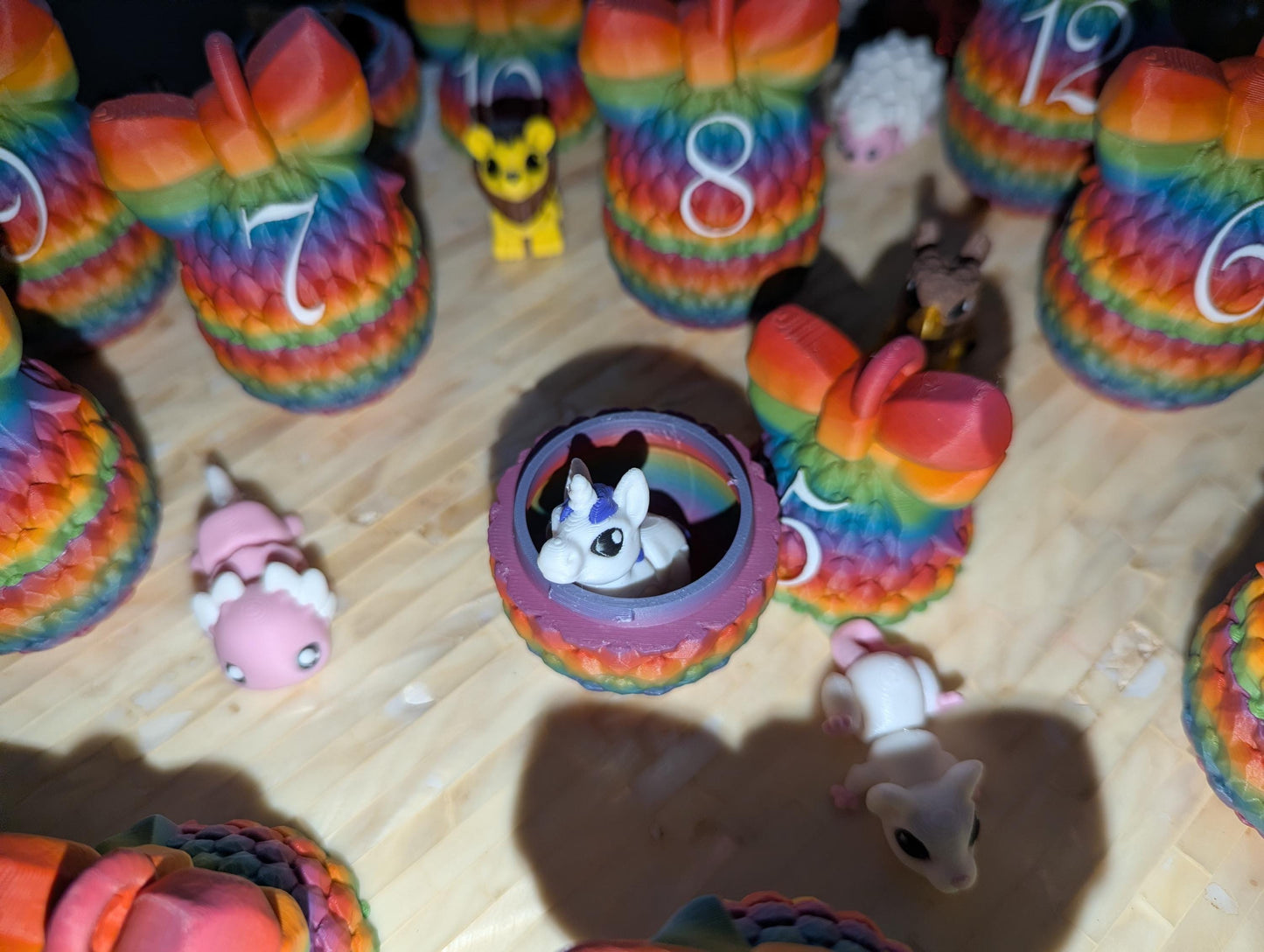 12 Days of Christmas Advent Calendar mini animal inside 3D Printed Countdown Holiday