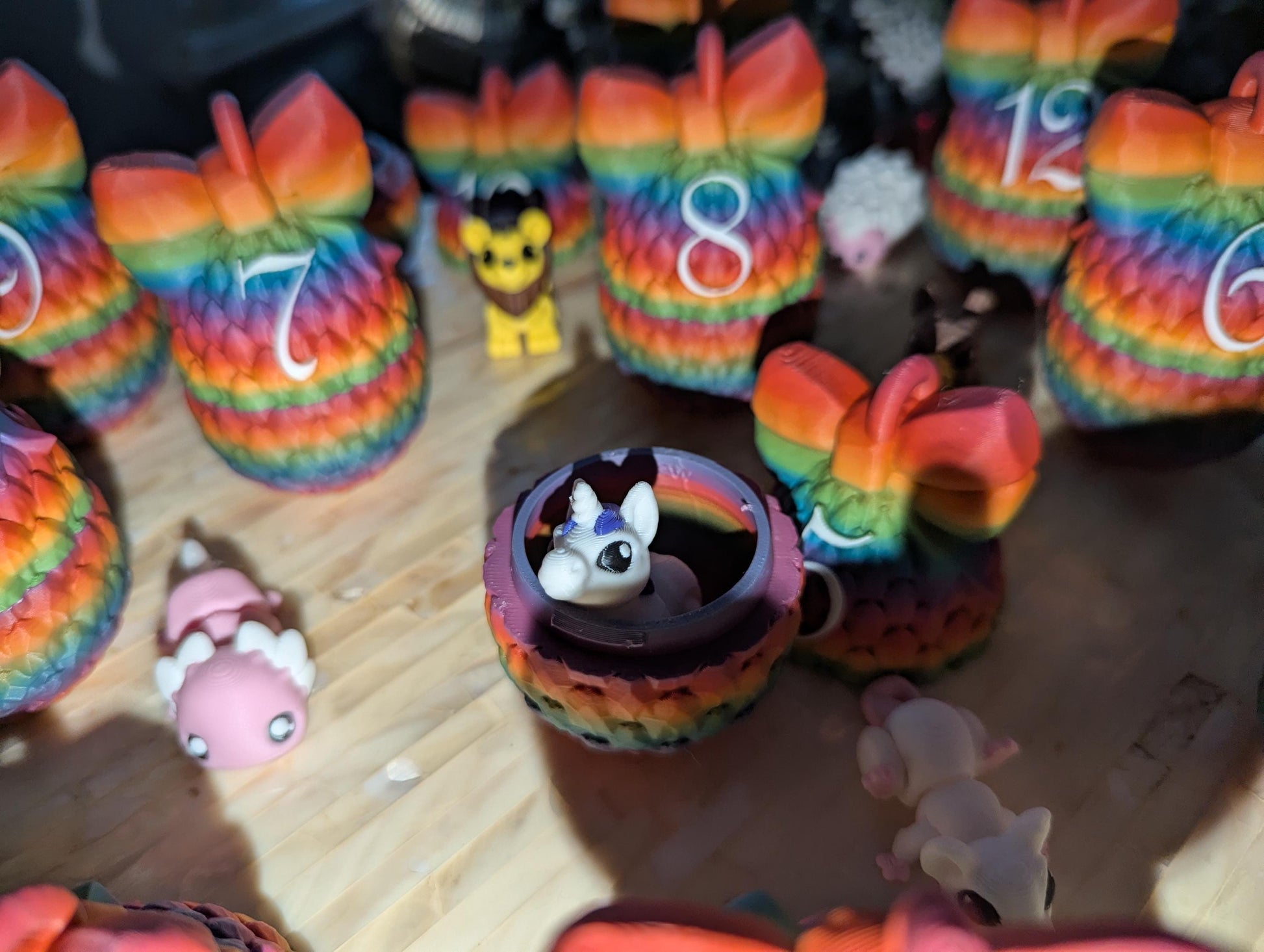 12 Days of Christmas Advent Calendar mini animal inside 3D Printed Countdown Holiday