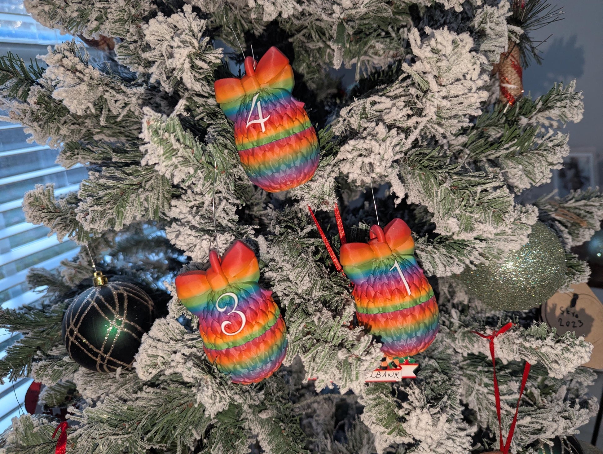 12 Days of Christmas Advent Calendar mini animal inside 3D Printed Countdown Holiday