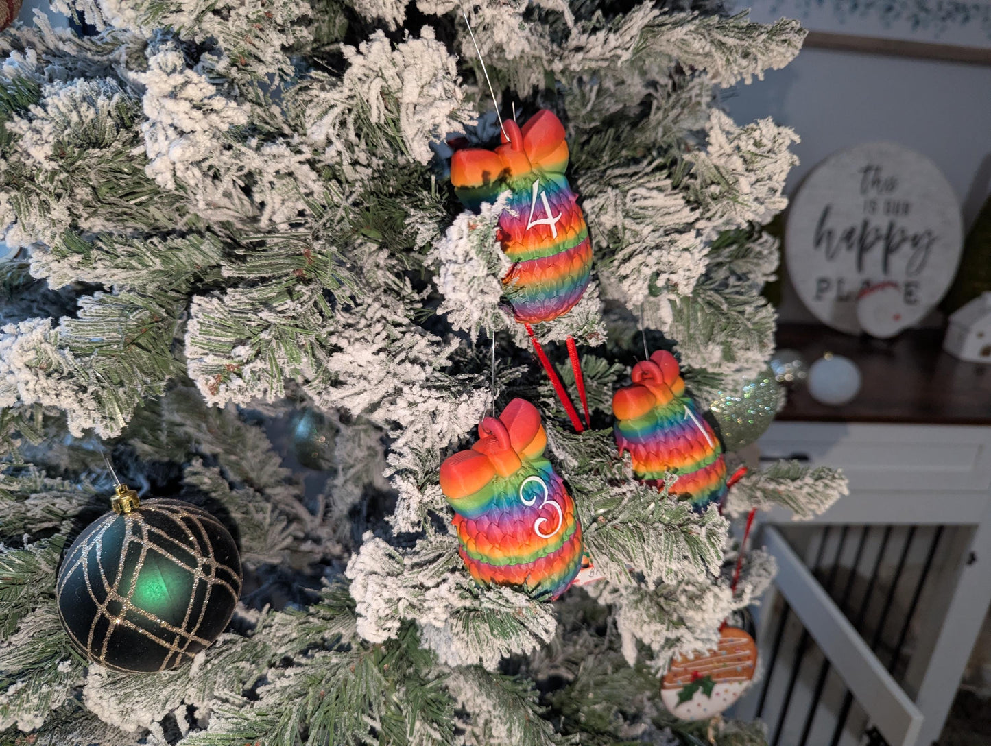 12 Days of Christmas Advent Calendar mini animal inside 3D Printed Countdown Holiday