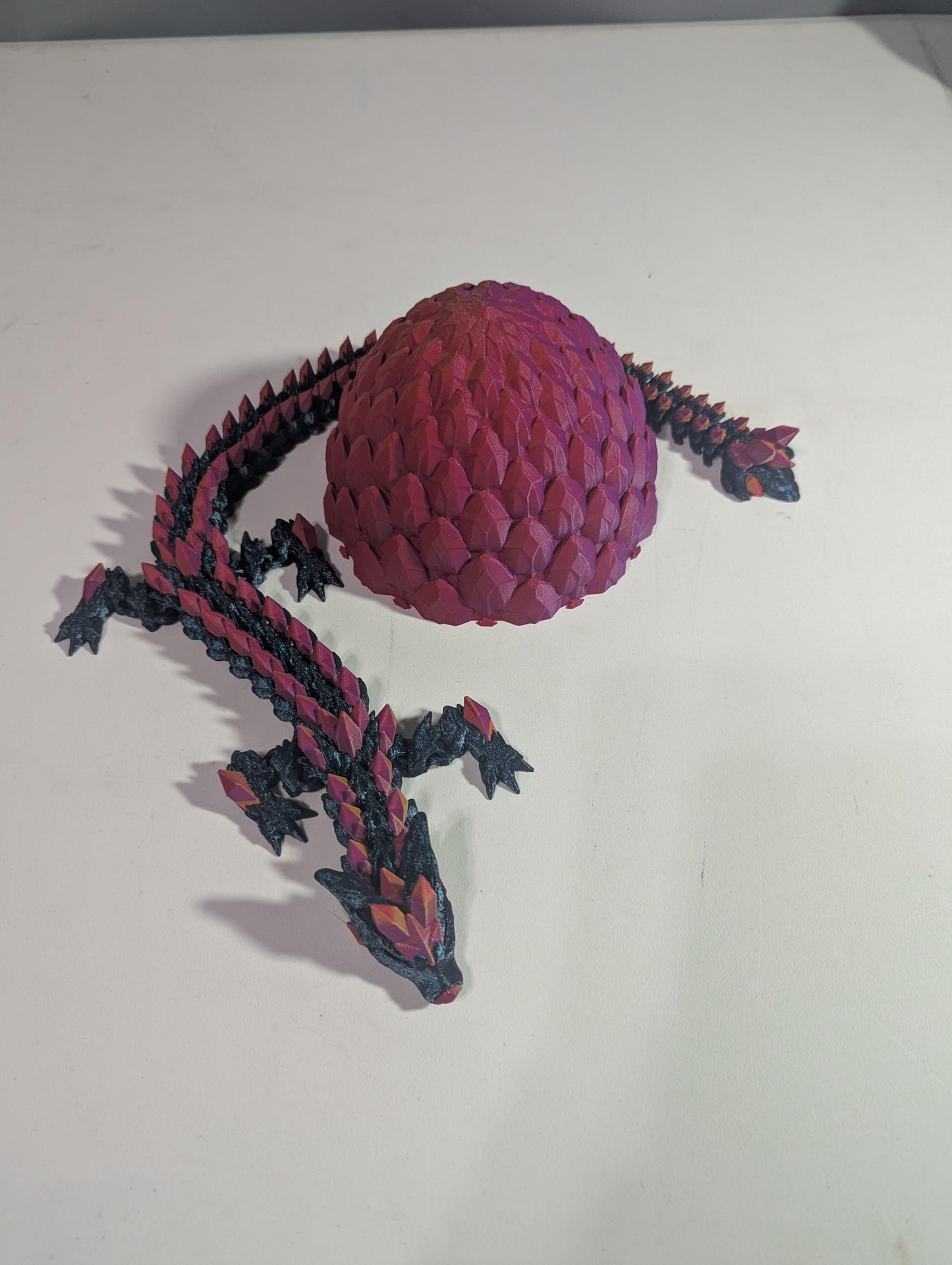 Crystal Wolf Dragon Articulated 3D-Printed Flexible Geometric Hybrid Fantasy Creature Collectible Fidget Multiple Sizes