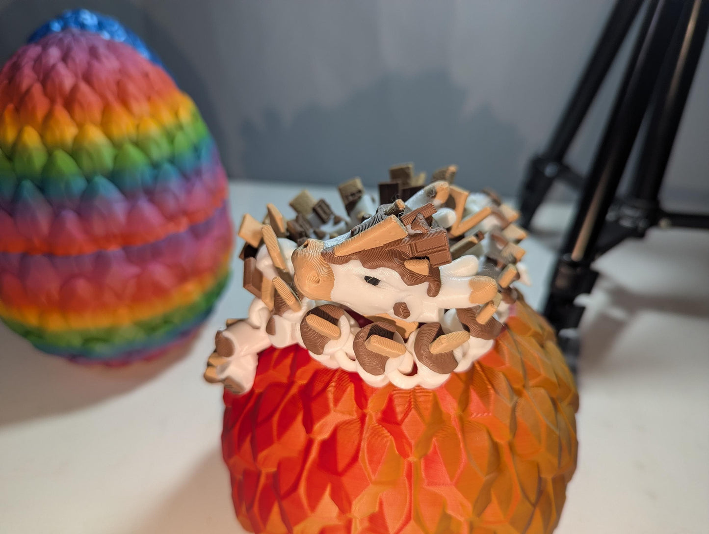 S’mores Dragon Articulated 3D-Printed Flexible Campfire Food Dragon Fantasy Creature Fidget Multiple Sizes