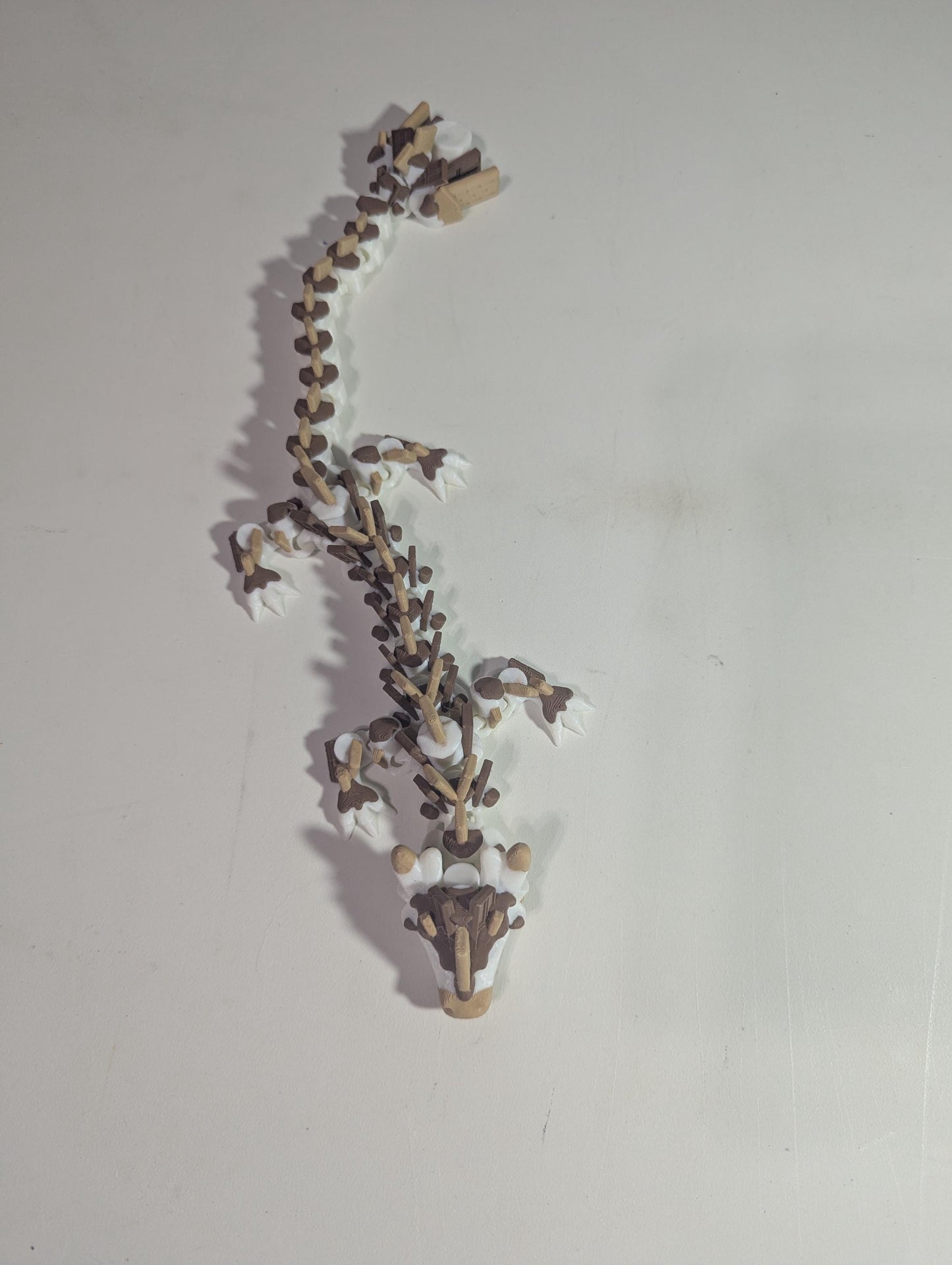 S’mores Dragon Articulated 3D-Printed Flexible Campfire Food Dragon Fantasy Creature Fidget Multiple Sizes