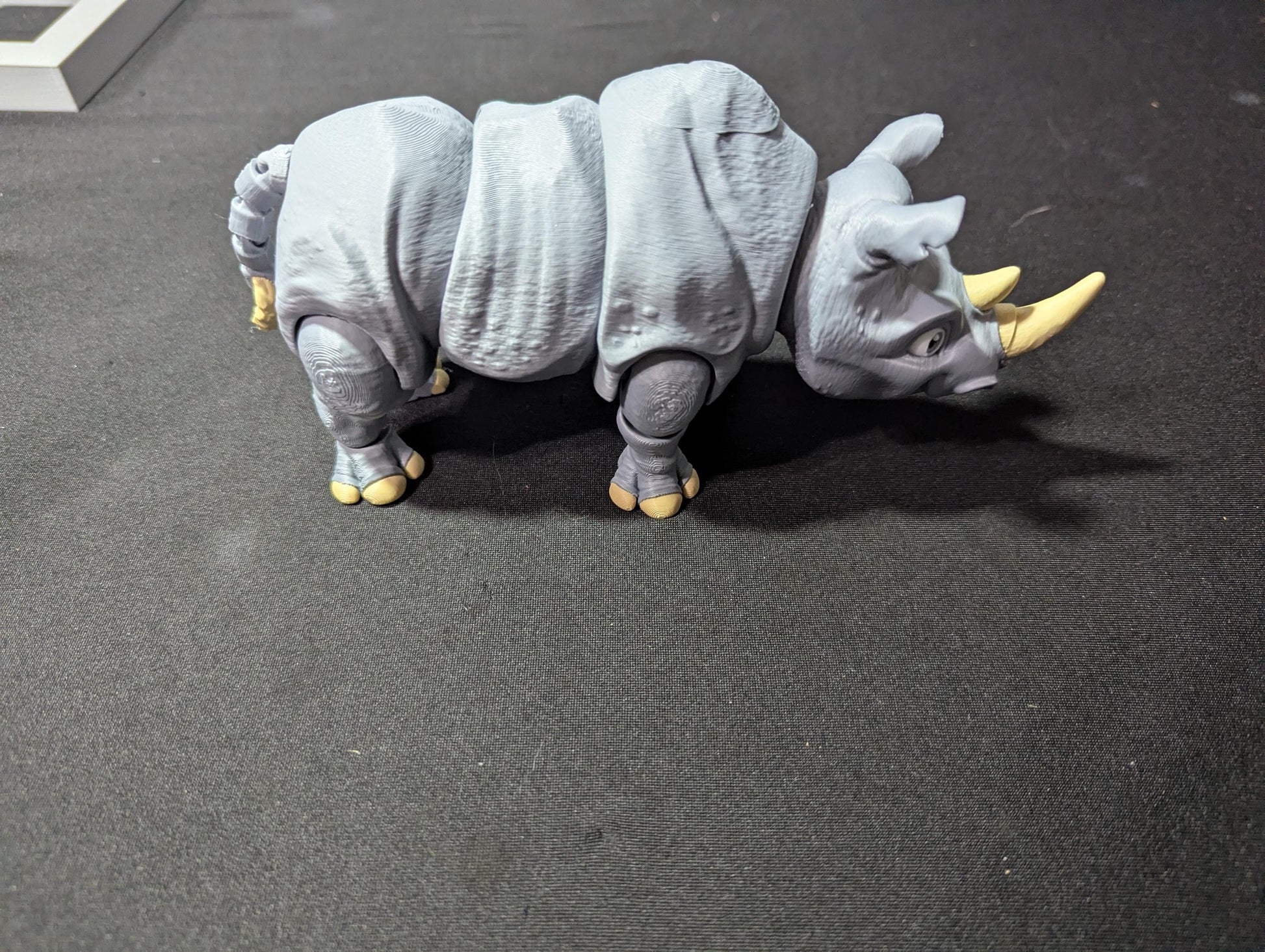 Articulated Rhinoceros • Realistic Poseable Rhino Figurine • 3D Printed Wildlife Collectible