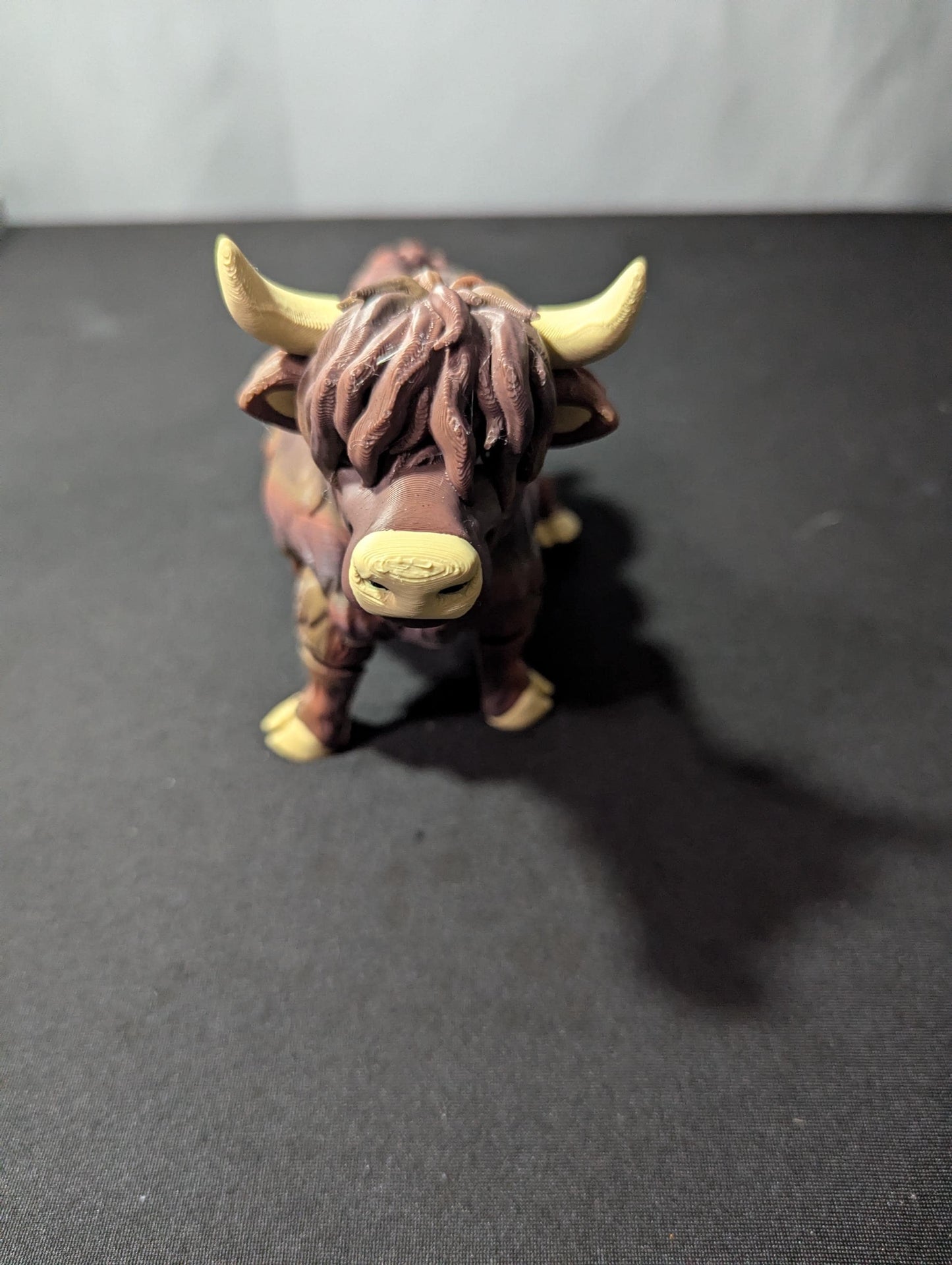Highland Cow Articulated 3D Printed Flexible Fidget Multi-Joint Head Scottish Farm Animal Toy