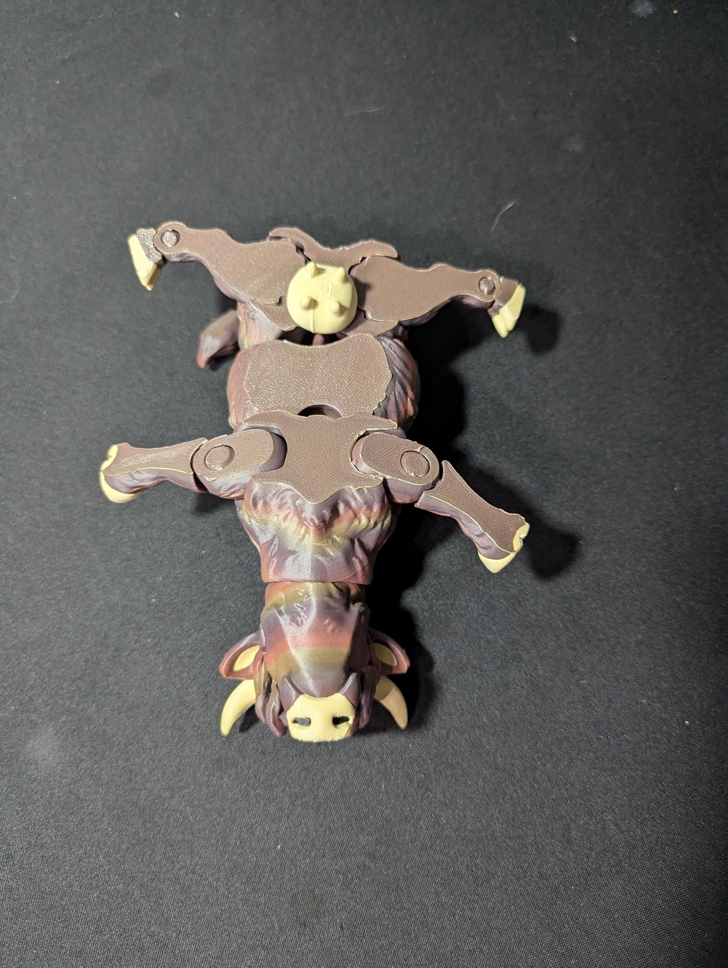 Highland Cow Articulated 3D Printed Flexible Fidget Multi-Joint Head Scottish Farm Animal Toy