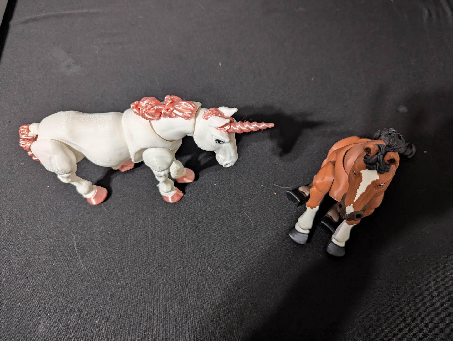Horse Unicorn Fantasy 3D Printed Articulated Flexible Animal Equestrian Collectible Fidget Toy Desk Decor