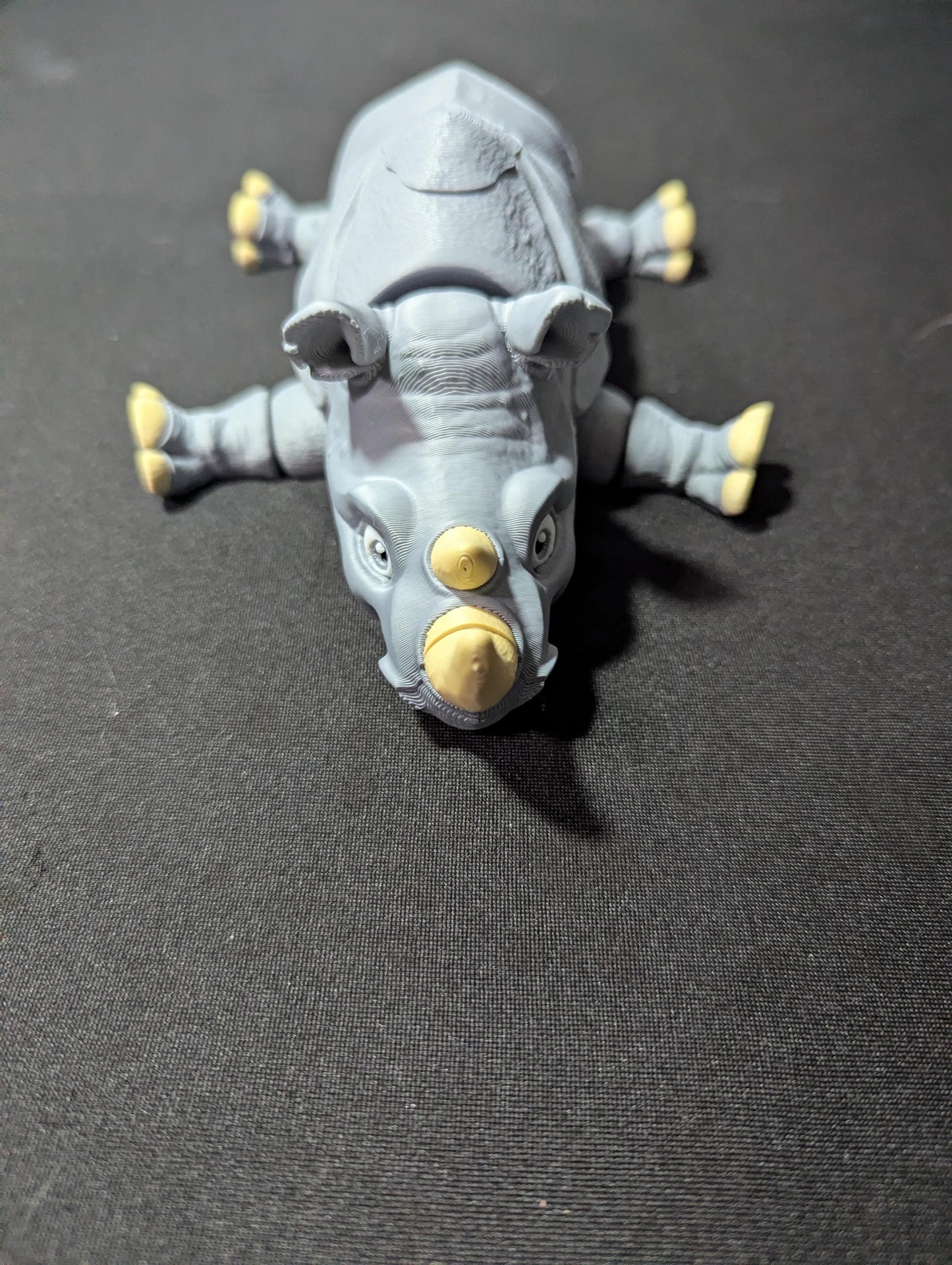 Articulated Rhinoceros • Realistic Poseable Rhino Figurine • 3D Printed Wildlife Collectible