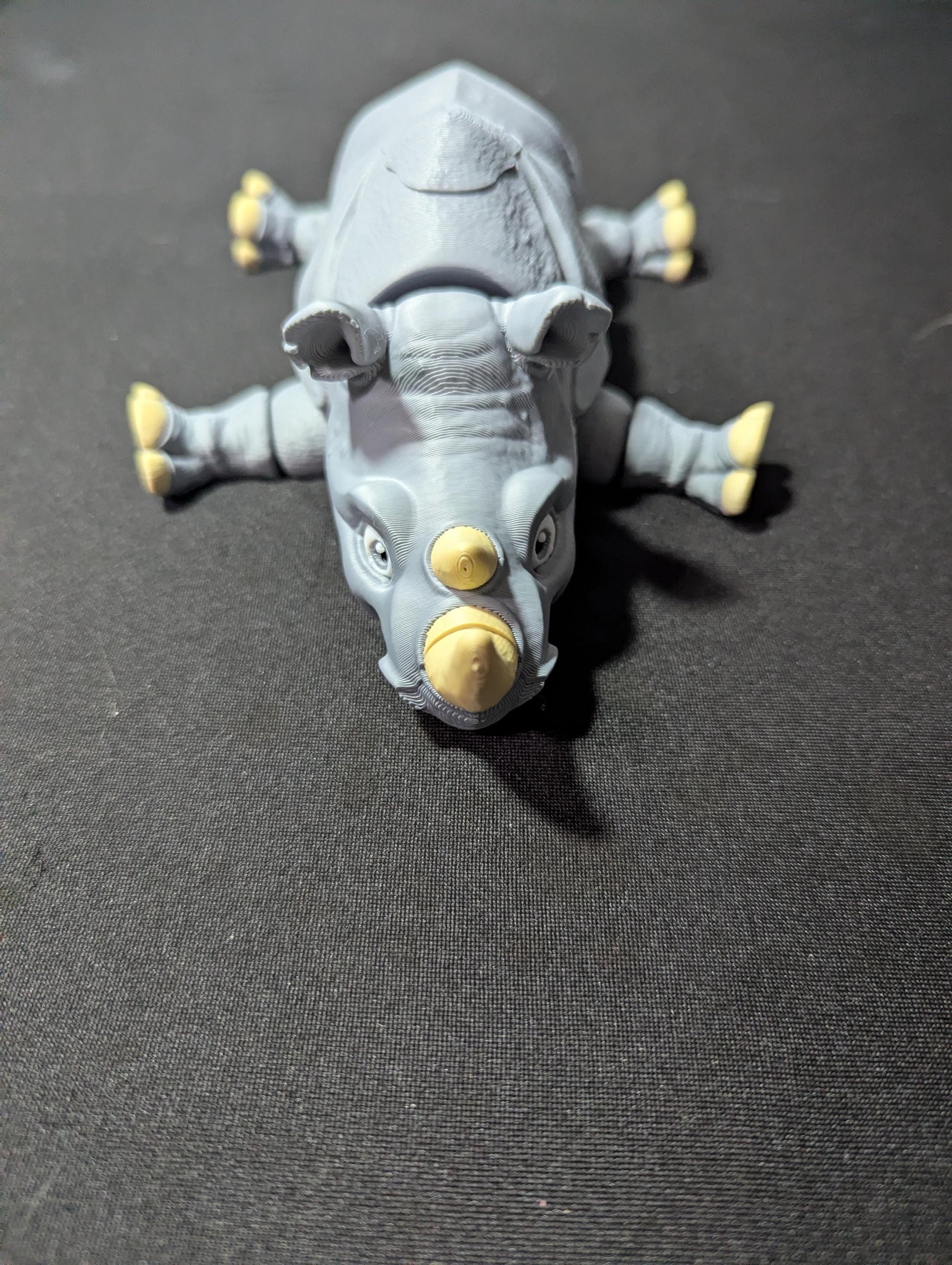 Articulated Rhinoceros • Realistic Poseable Rhino Figurine • 3D Printed Wildlife Collectible