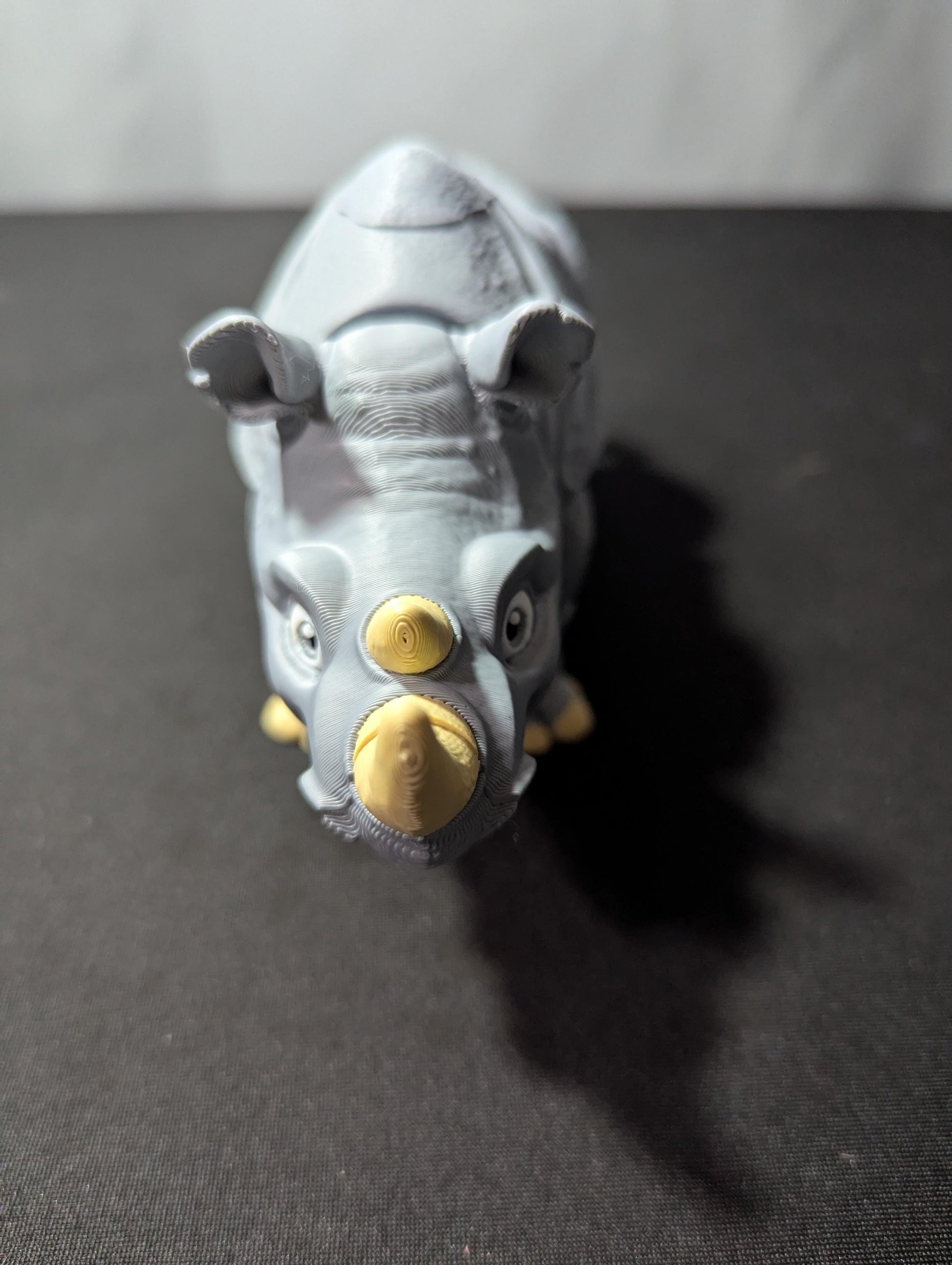 Articulated Rhinoceros • Realistic Poseable Rhino Figurine • 3D Printed Wildlife Collectible