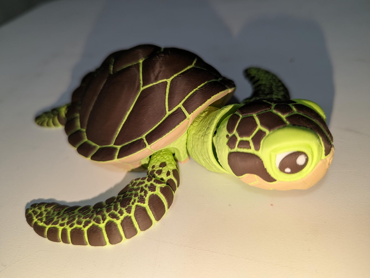 Articulated Sea Turtle Figurine – Flexible 3D Printed Turtle Fidget Toy & Ocean Decor