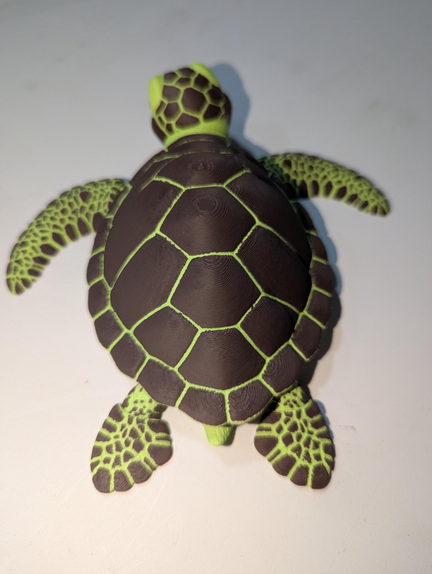 Articulated Sea Turtle Figurine – Flexible 3D Printed Turtle Fidget Toy & Ocean Decor
