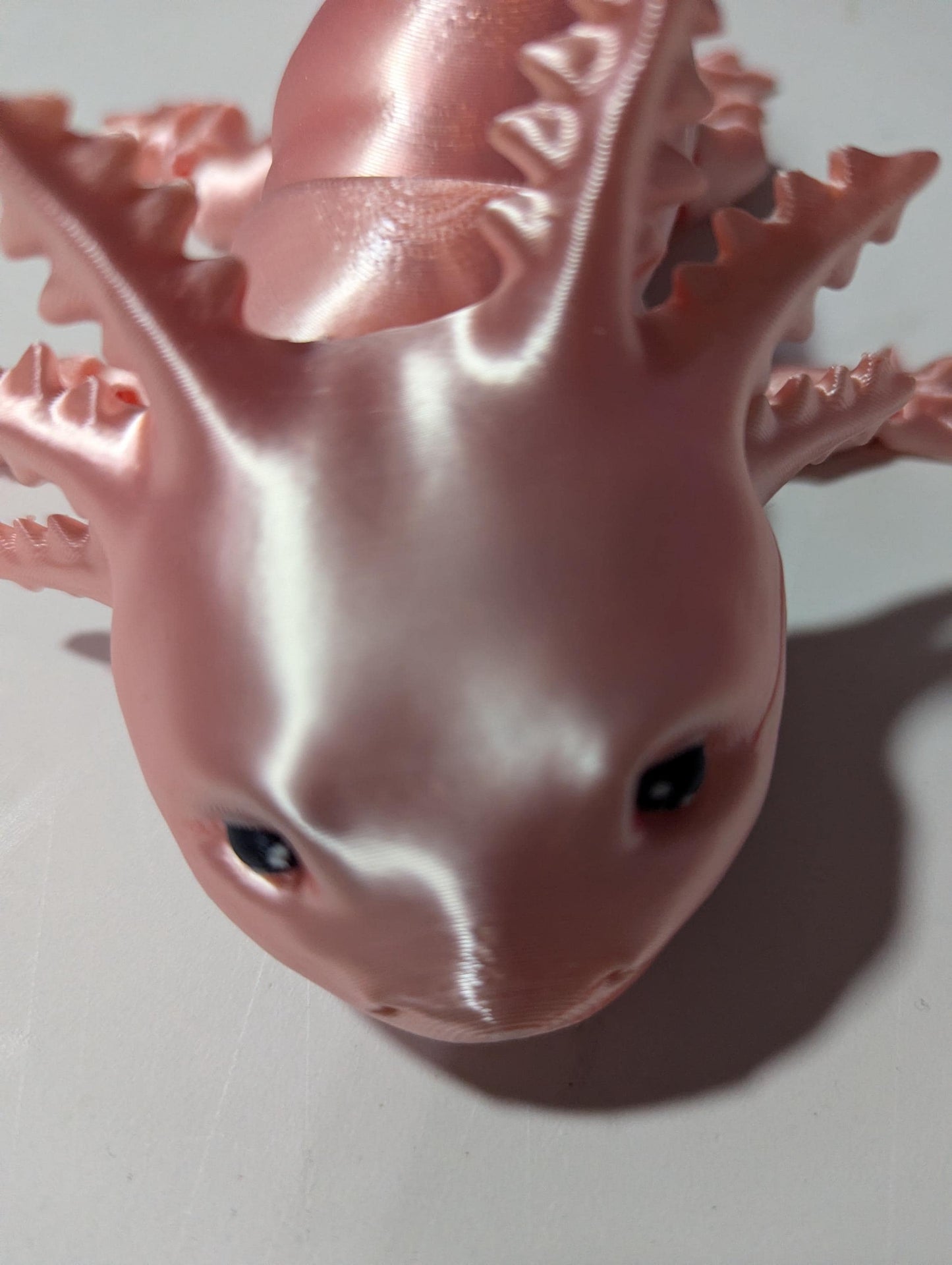 Articulated Axolotl Figurine – Flexible 3D Printed Axolotl Fidget Toy & Desk Collectible