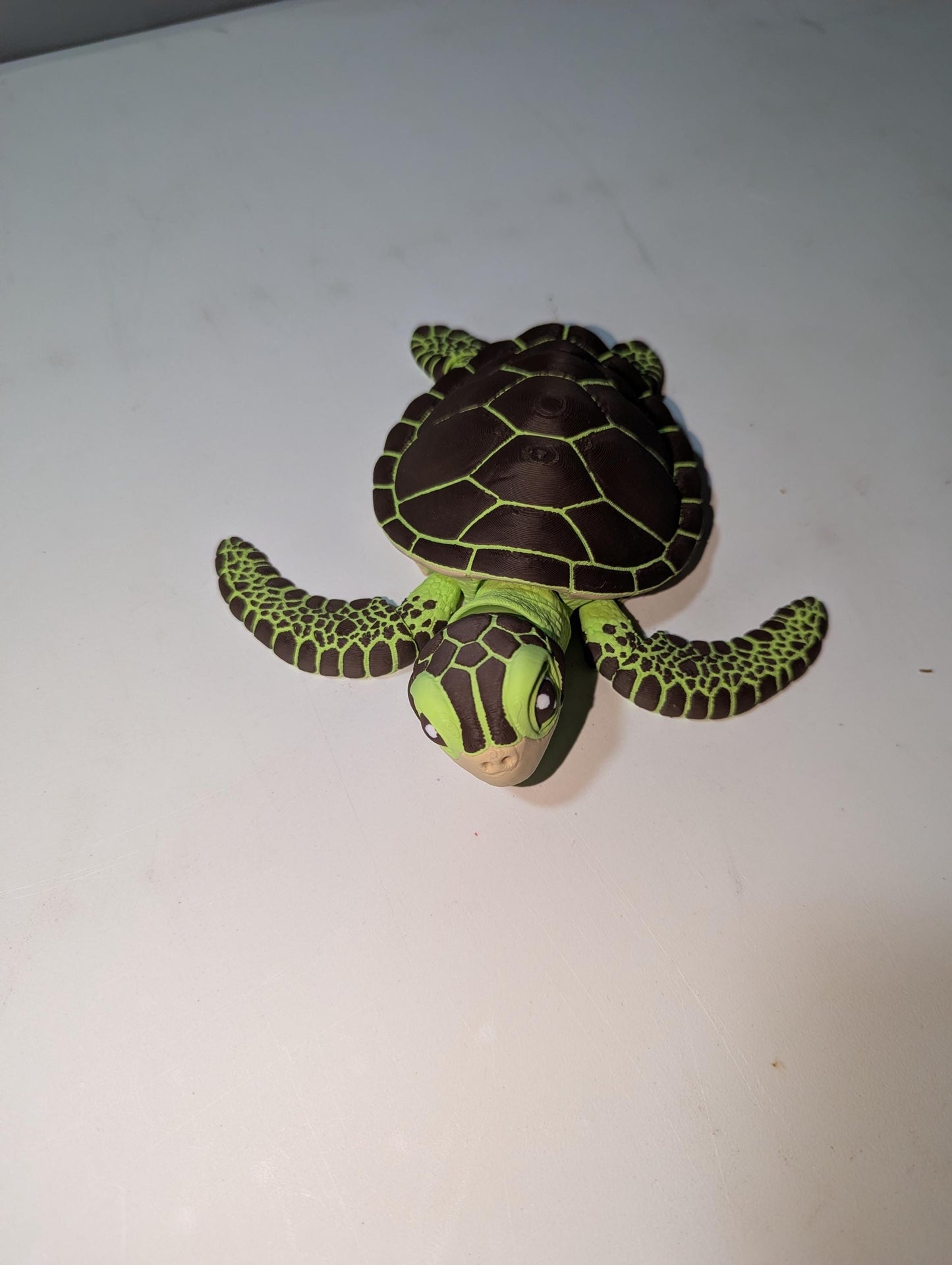 Articulated Sea Turtle Figurine – Flexible 3D Printed Turtle Fidget Toy & Ocean Decor