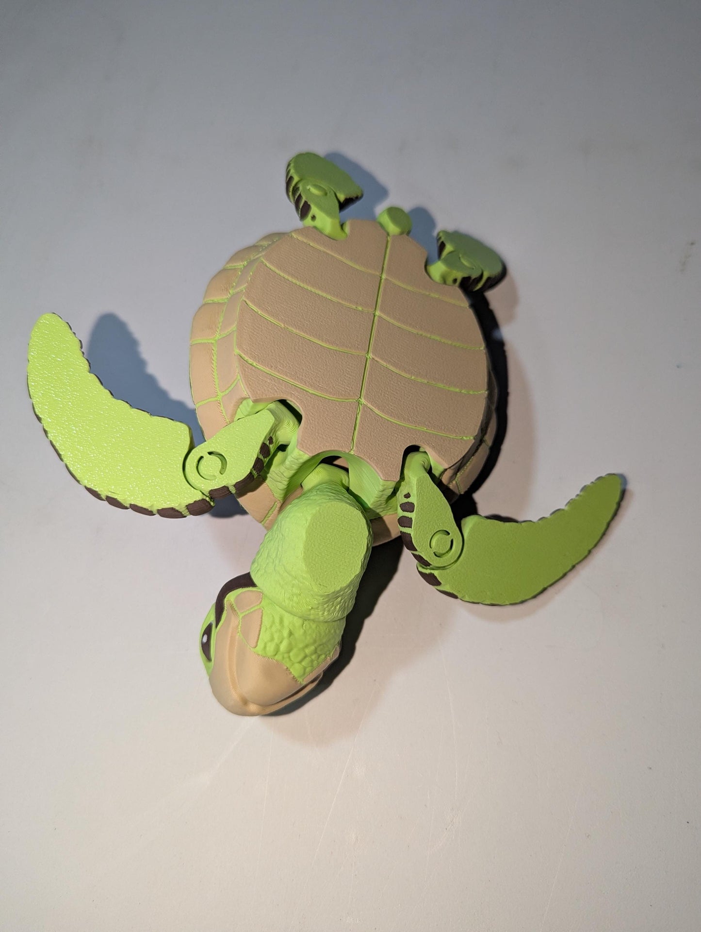 Articulated Sea Turtle Figurine – Flexible 3D Printed Turtle Fidget Toy & Ocean Decor