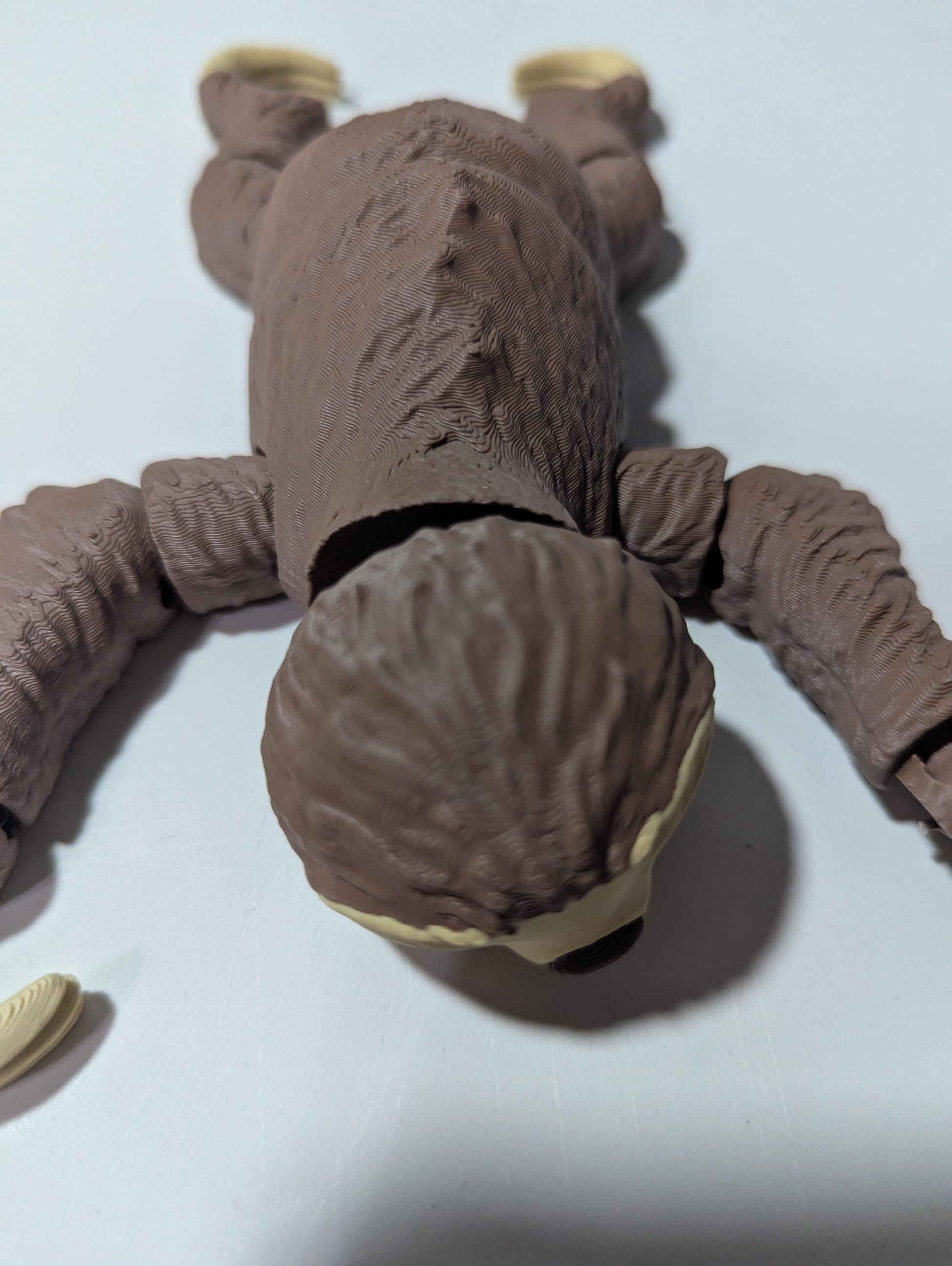 Articulated Sloth Figurine – Flexible 3D Printed Sloth Fidget Toy & Desk Collectible
