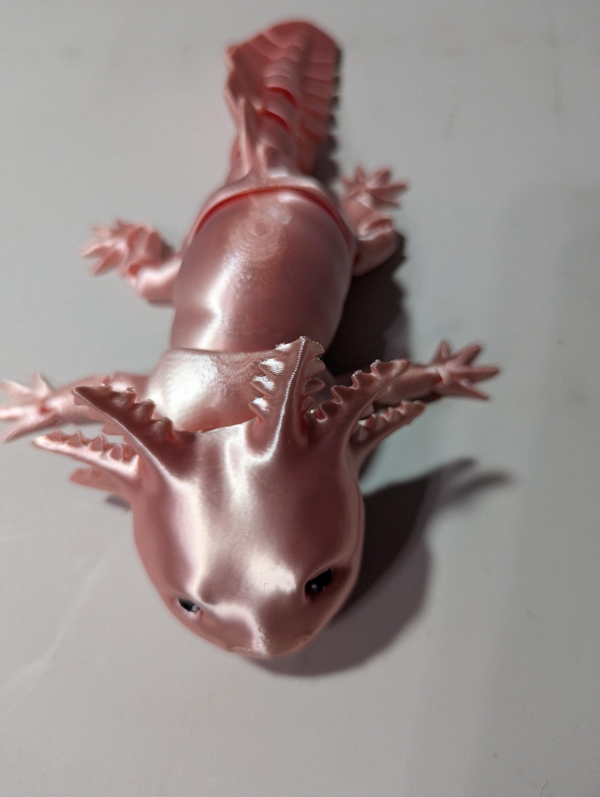 Articulated Axolotl Figurine – Flexible 3D Printed Axolotl Fidget Toy & Desk Collectible