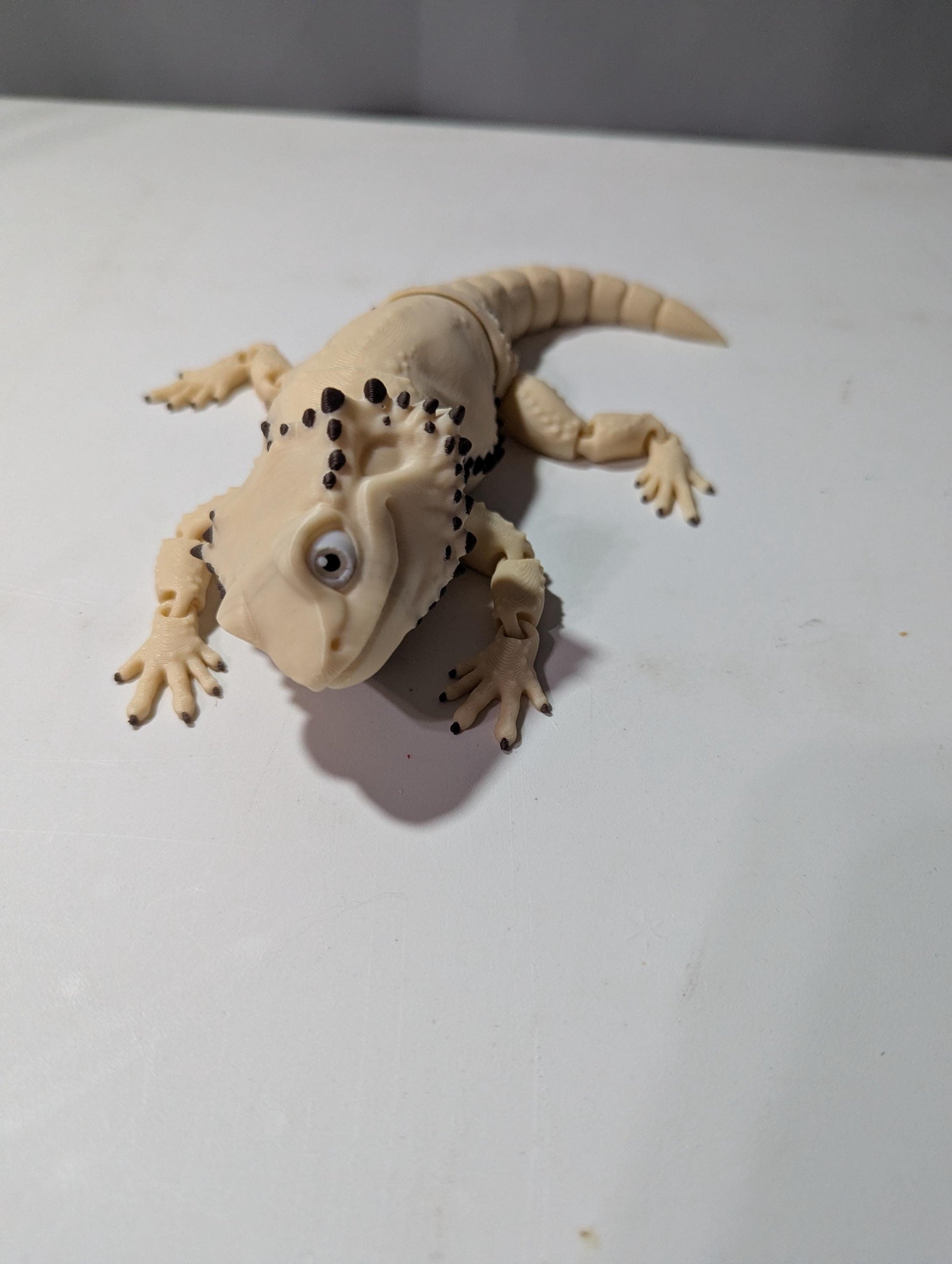 Articulated Bearded Dragon – Flexible 3D Printed Lizard – Poseable Reptile Fidget Toy – Realistic Desk Companion Gift