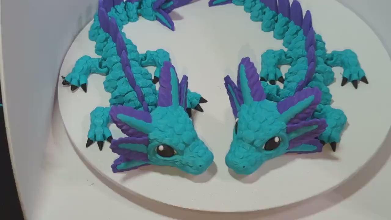 Axolotl Dragon Articulated Desk Art Fidget with Enchanting Custom Eyes Colors Colorful Flexible Fantasy Creature Fidget Toy Desk Buddy,