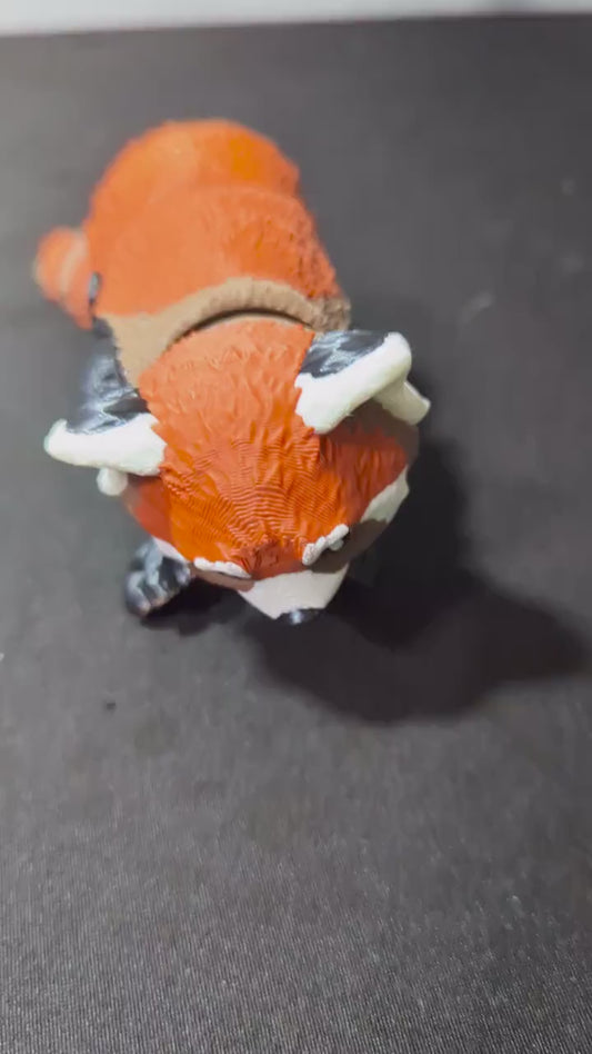 Articulated Red Panda Figurine – Flexible 3D Printed Panda Fidget Toy, Desk Buddy Collectible