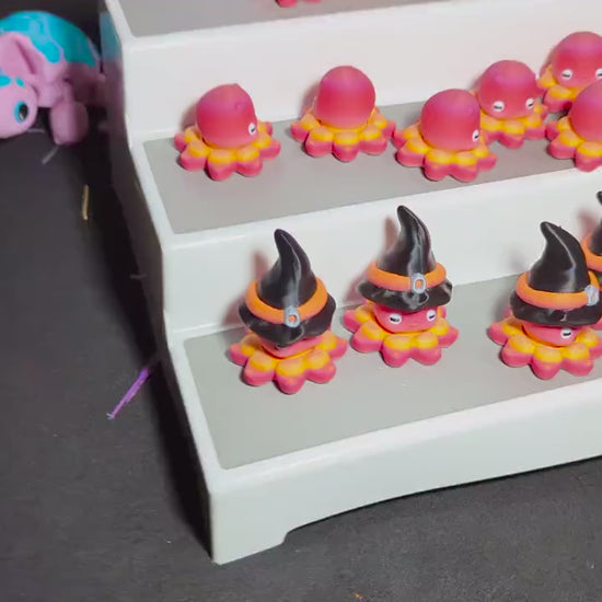 Mini Octopus Fidget Toy – Cute Pink & Orange Desk Buddy – 3D Printed Octo Collectible”