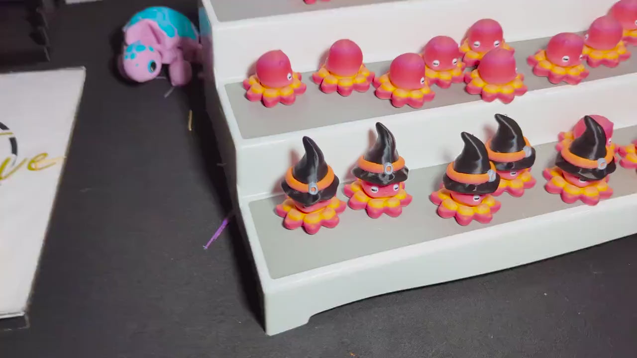Mini Octopus Fidget Toy – Cute Pink & Orange Desk Buddy – 3D Printed Octo Collectible”