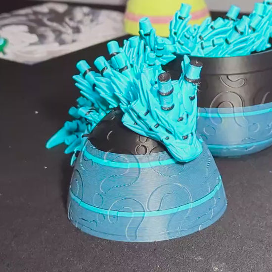 3D Printed Bamboo Dragon Figurine, Articulating Fidget Toy, Cute Desk Decor, Fantasy Gifts, Custom Made to Order, Stress and Anxiety Relief